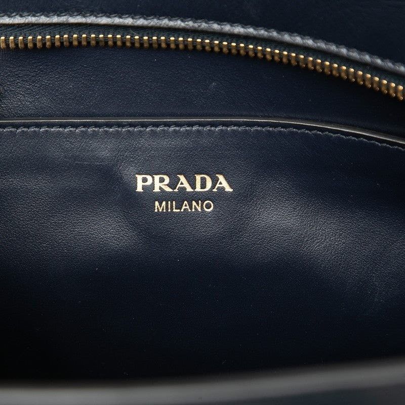 Prada Prada Saffiano Leather Handbag Navy Size ONE SIZE - 4 Thumbnail