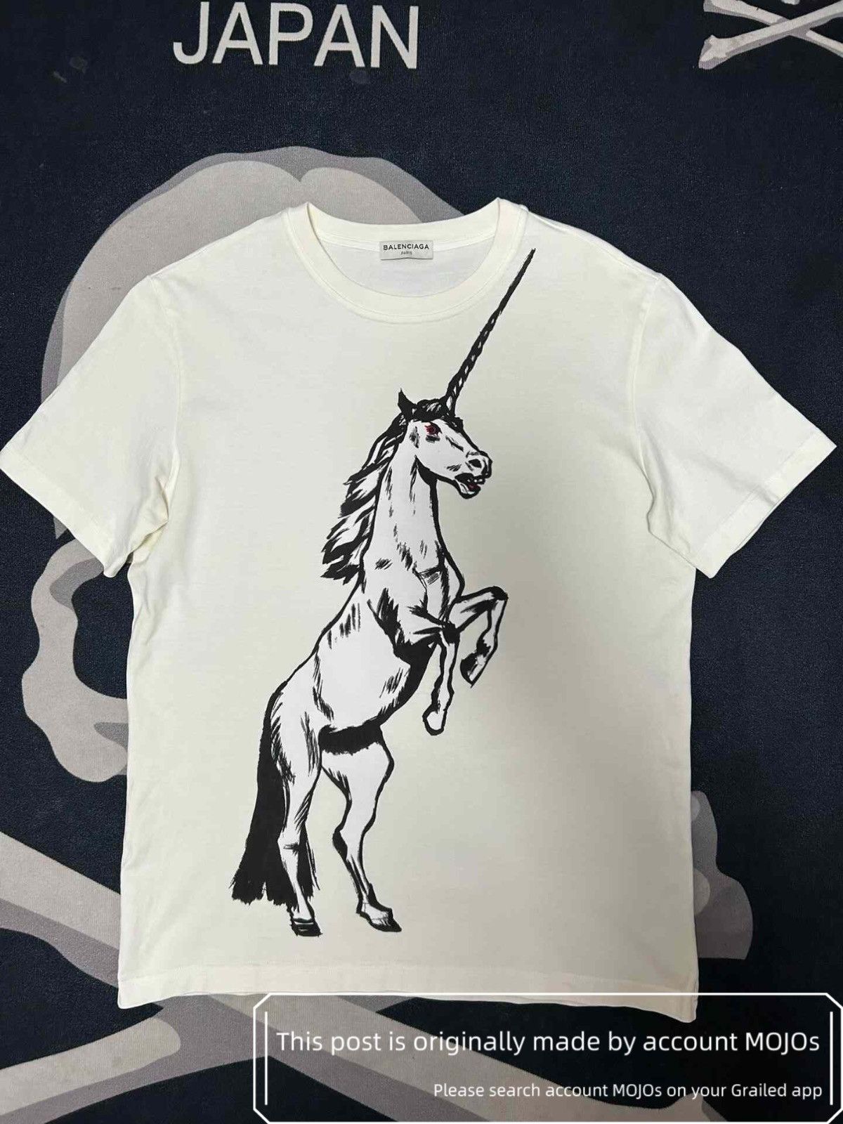 Balenciaga Sz M Balenciaga Unicorn White Tee mojos1135 Size US M / EU 48-50 / 2 - 1 Thumbnail