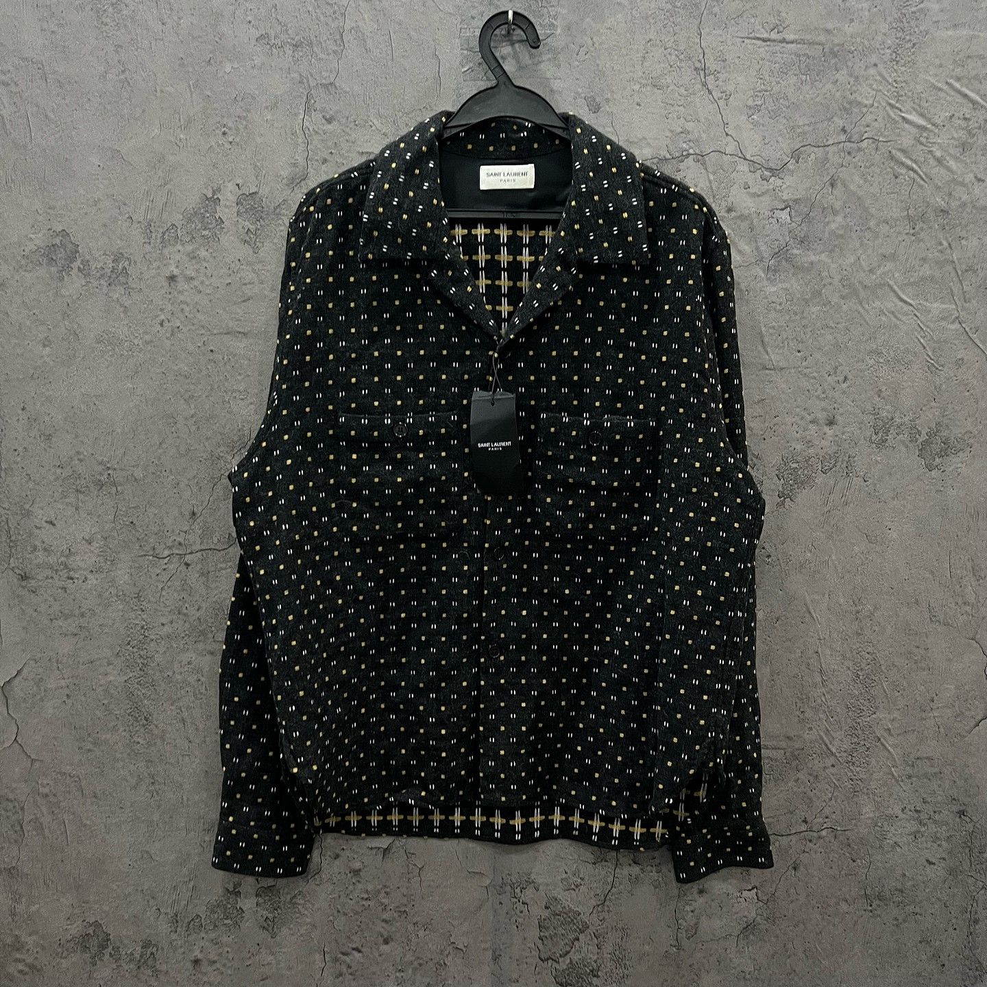 Saint Laurent Paris Saint Laurent Patterned Button Up Shirt Size M Size US XXS / EU 40 - 1 Thumbnail