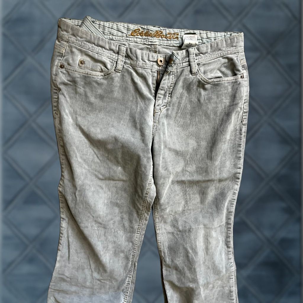 Eddie Bauer Eddie Bauer Pants Womens 10P Corduroy Classic Fit Stretch Gray Pants Size 32" / US 10 / IT 46 - 1 Thumbnail