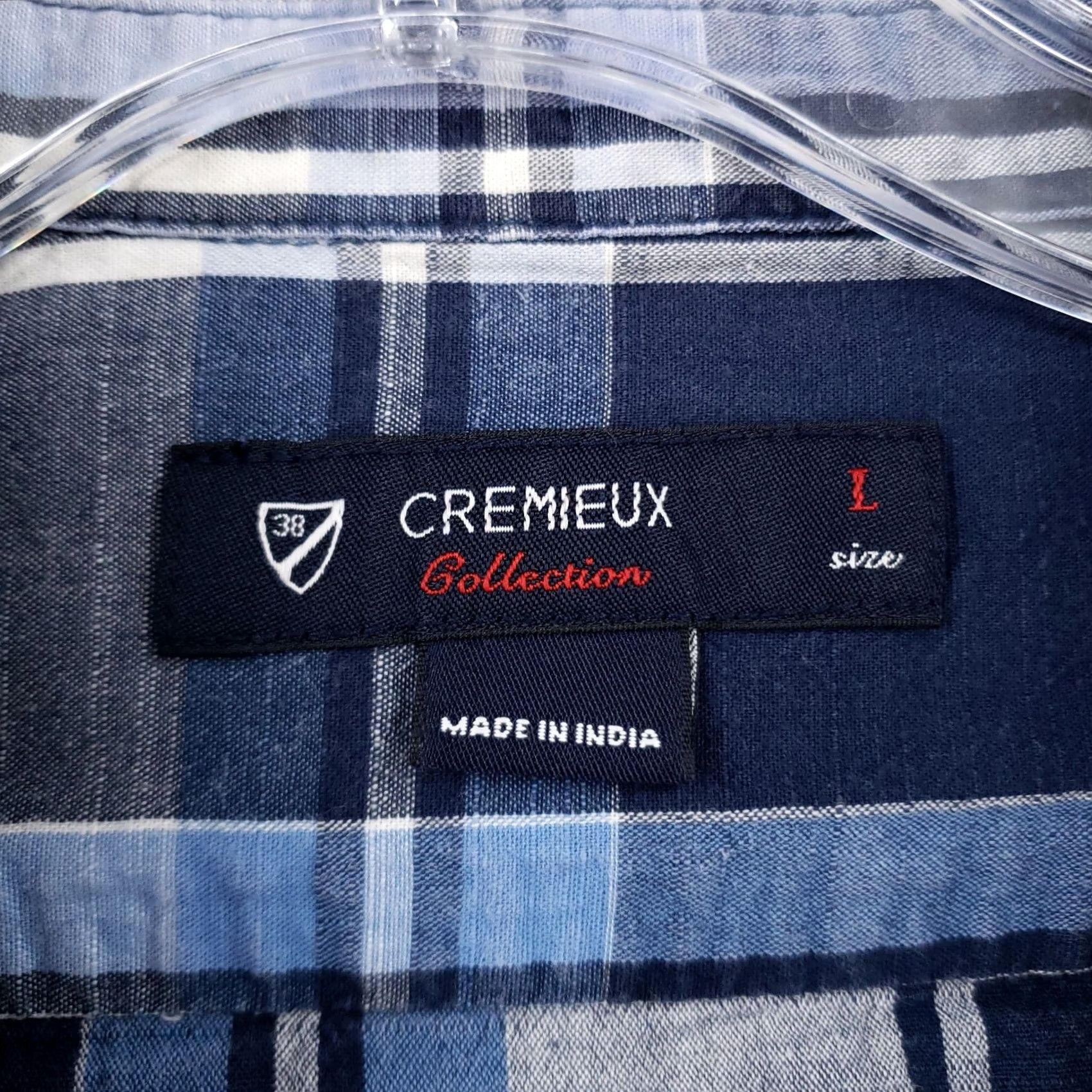 Cremieux Cremieux Shirt Mens L Large Blue Plaid Button-Up Short Sleeve Collection Casual Shirt Size US L / EU 52-54 / 3 - 3 Thumbnail