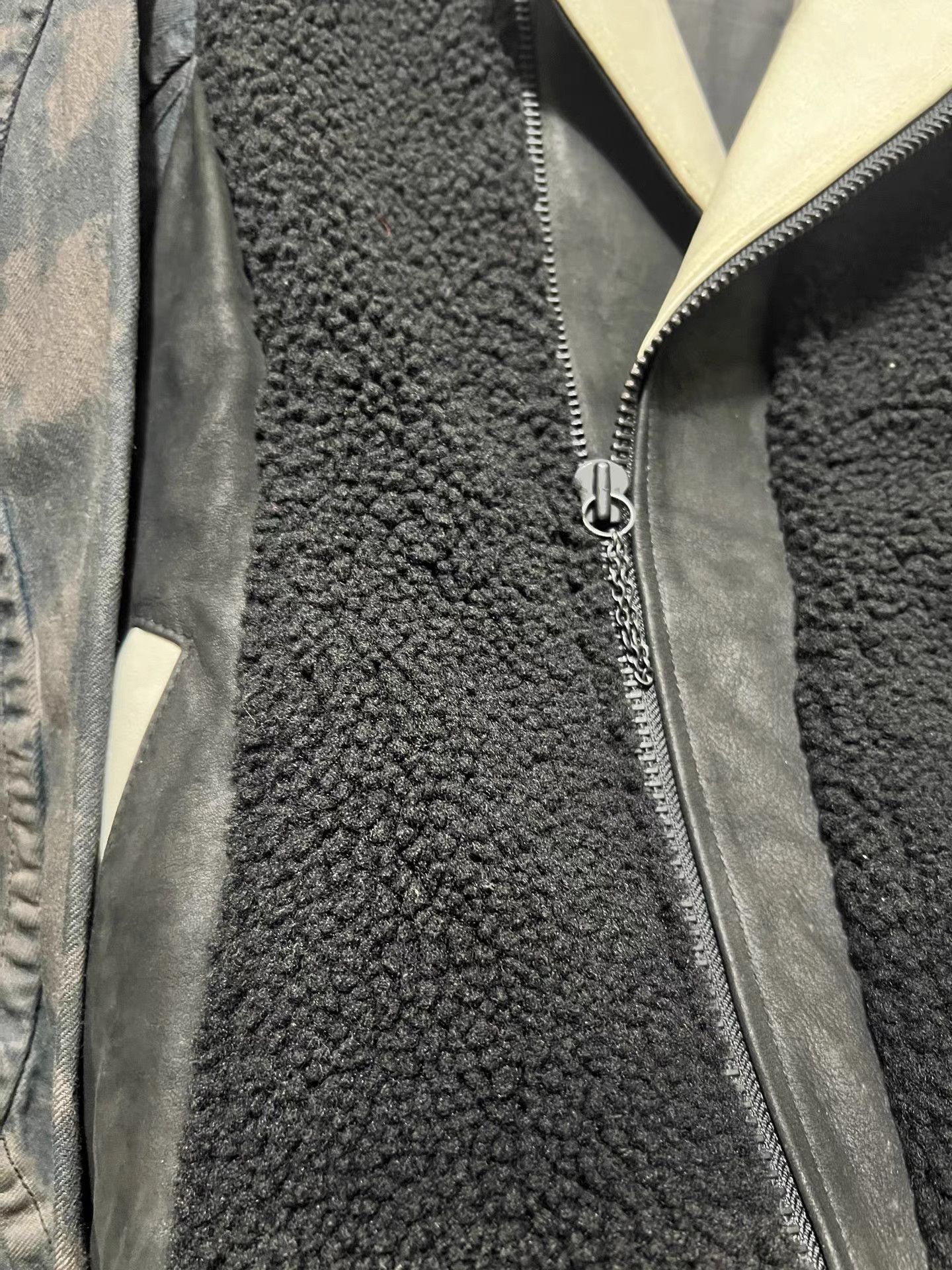 SIVA siva dark avant-garde fur patchwork jacket. Size US L / EU 52-54 / 3 - 5 Thumbnail