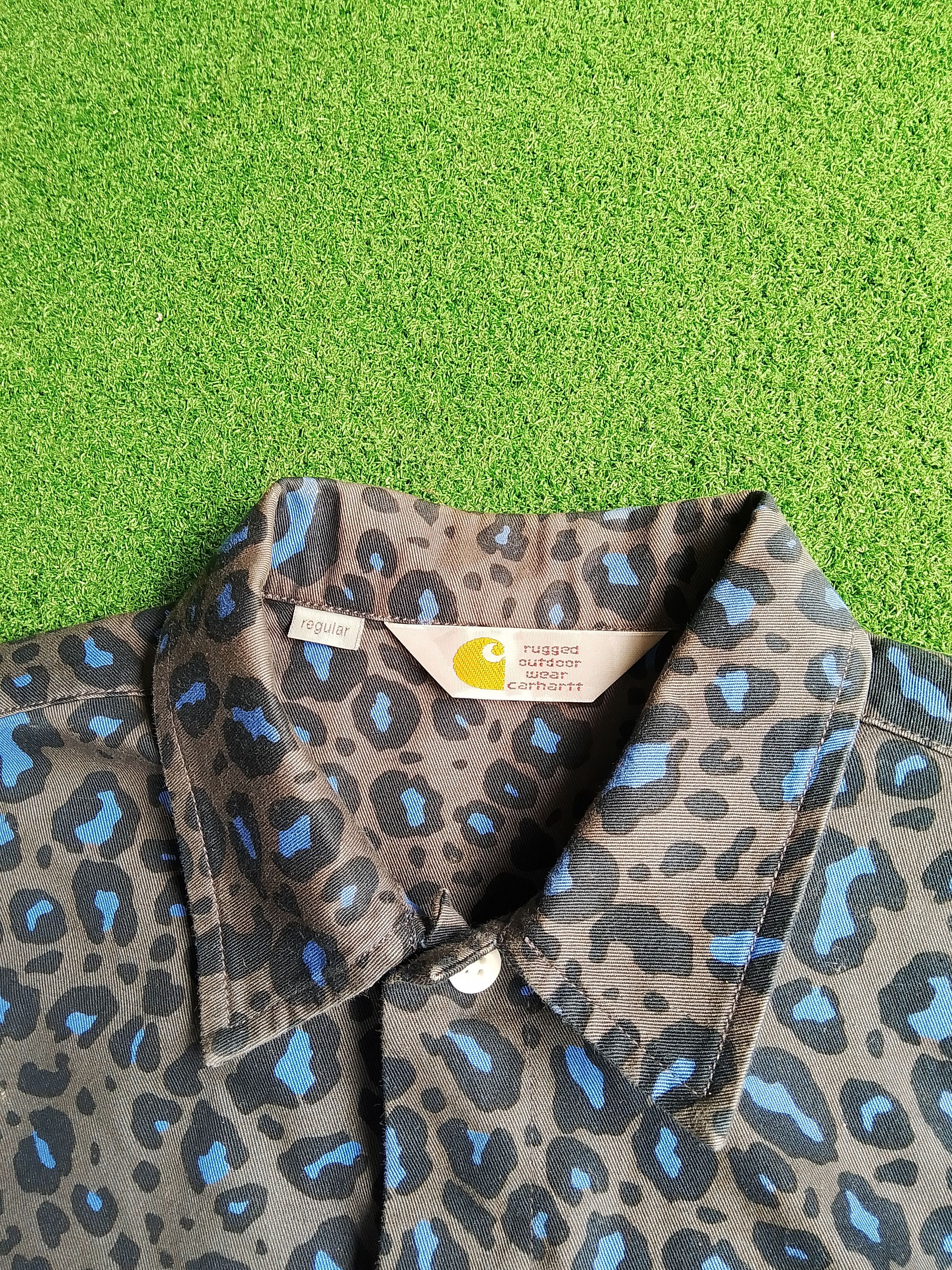 Carhartt Carhartt Wip Carhartt WIP Blue Leopard Print Shirt Size US S / EU 44-46 / 1 - 4 Thumbnail