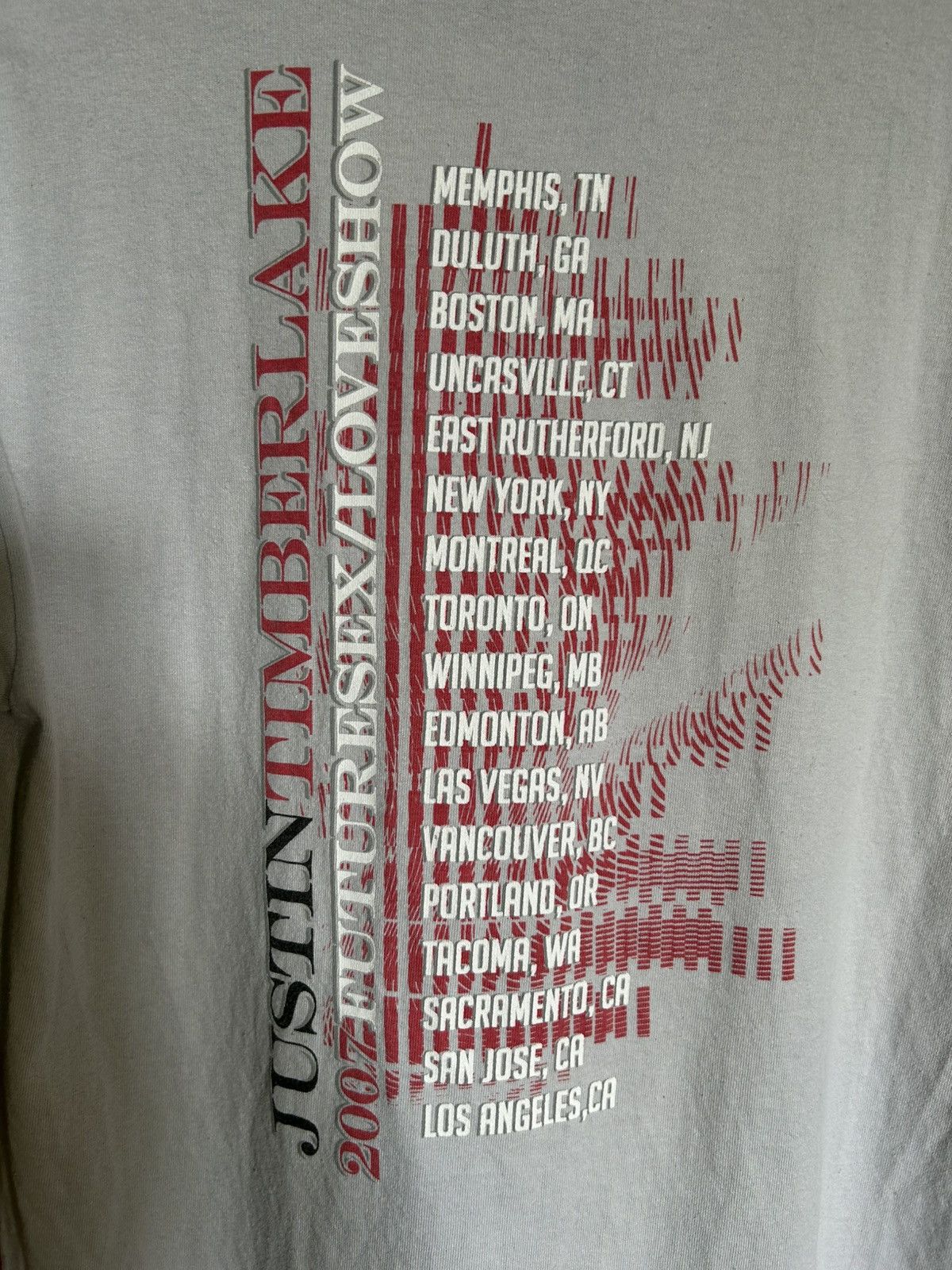 Band Tees Vintage 2007 Justin Timberlake Futuresex/loveshow t-shirt Size US M / EU 48-50 / 2 - 4 Thumbnail