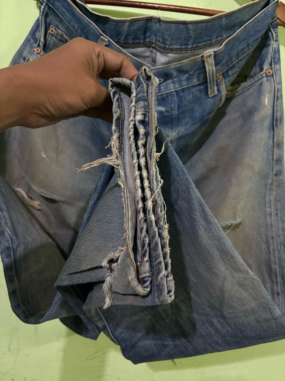 Levi's × Levi's Vintage Clothing Vintage 501 Levis Distressed Denim Pant Size US 38 / EU 54 - 14 Thumbnail