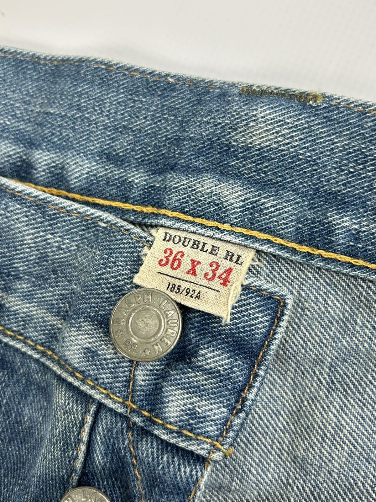Japanese Brand Rare Ralph Lauren Double RRL Denim Pants Jeans Selvege Japan Size US 36 / EU 52 - 13 Thumbnail