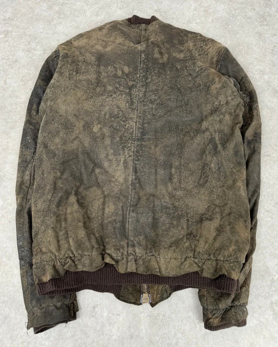 Vintage Salvatore Santoro Washed Brown Avant-Garde Leather Jacket Size US M / EU 48-50 / 2 - 7 Thumbnail