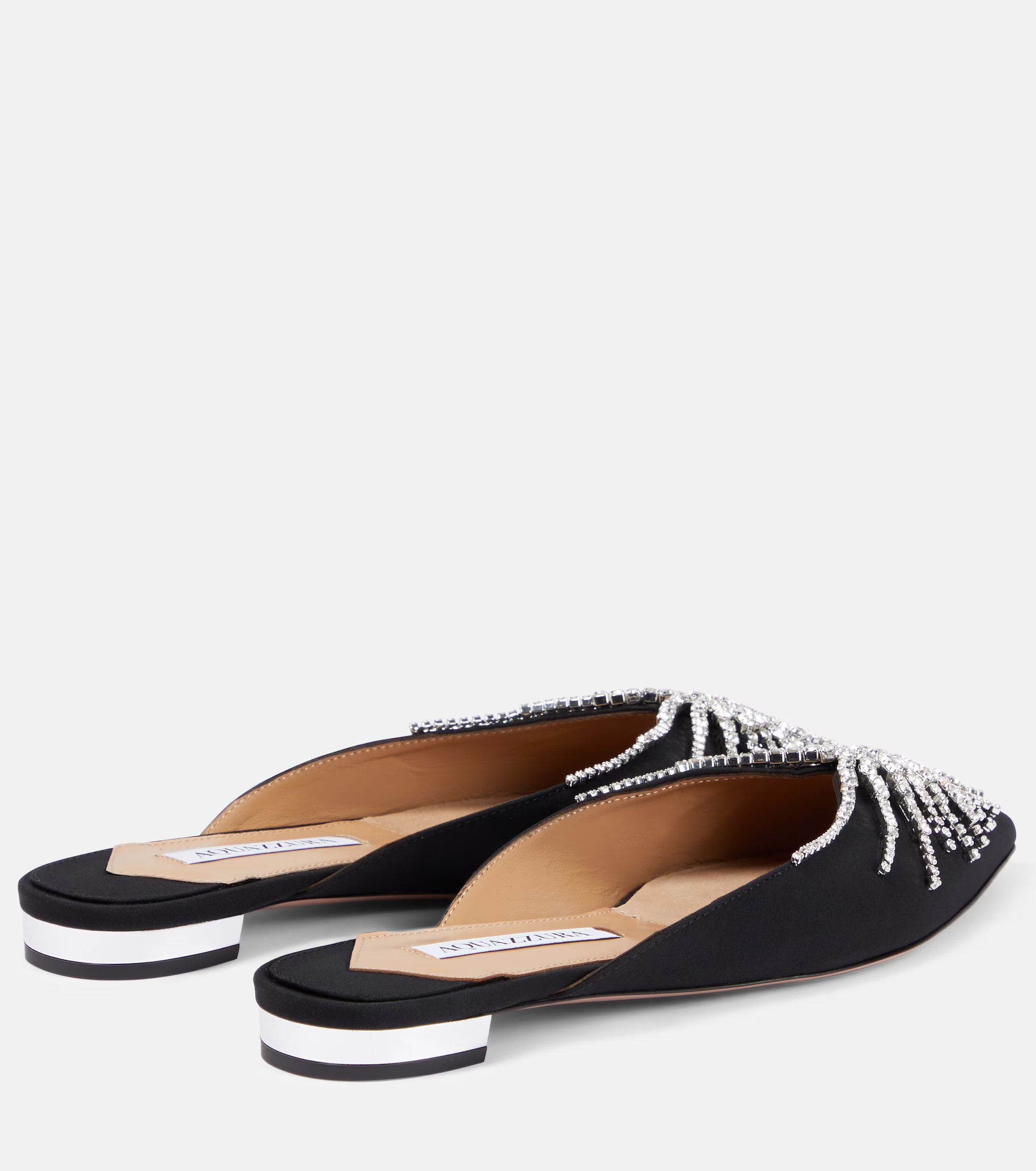 Aquazzura o1srvl11e1024 Mules in Black Size US 11 / IT 41 - 2 Thumbnail