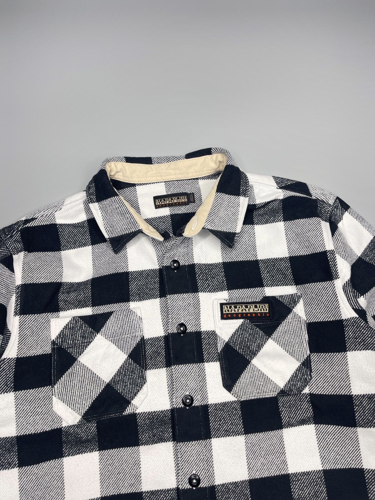 Napapijri × Vintage Napapijri Overshot Jacket Button Up Shirt Size US XL / EU 56 / 4 - 3 Thumbnail
