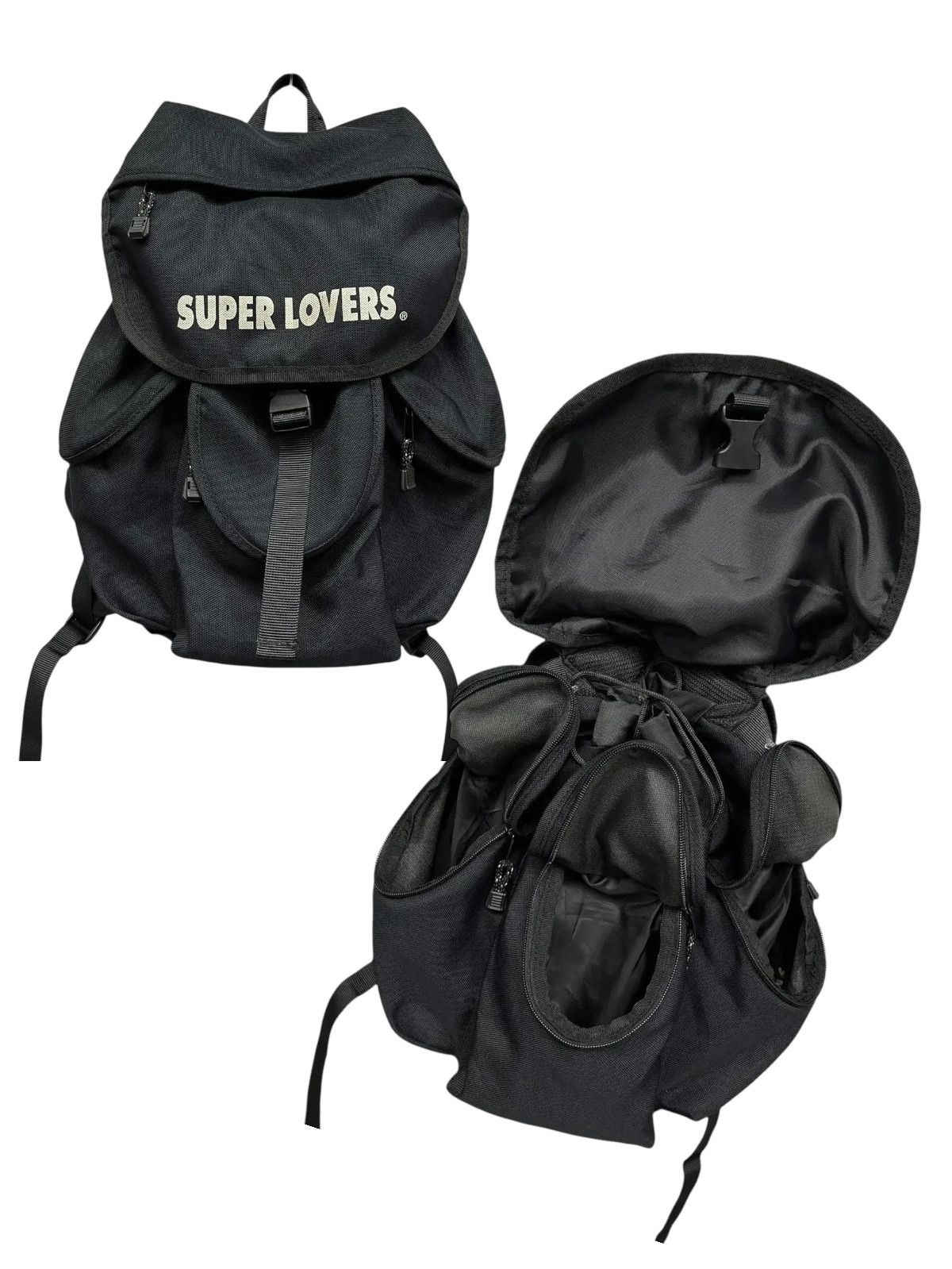 Super Lovers Y2K Grunge Super Lovers Multi-Pocket Utility Backpack Size ONE SIZE - 2 Thumbnail