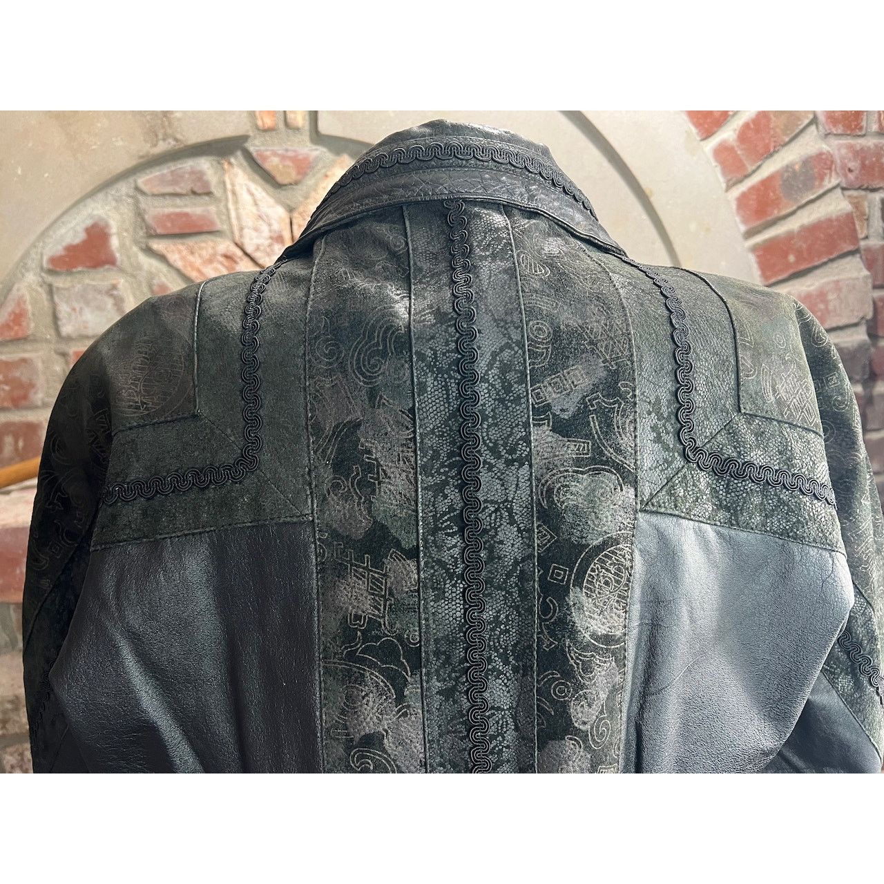 Other badlands leather jacket geometric dolman sleeve 1990s black Size US M / EU 48-50 / 2 - 7 Thumbnail