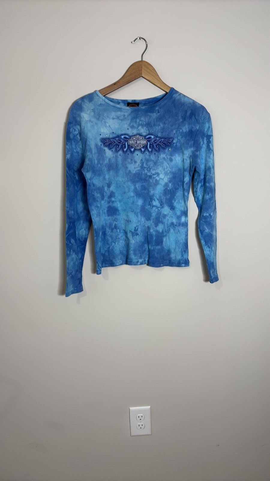 Vintage Vintage Harley Davidson Tie Dye Shirt Y2K Size L / US 10 / IT 46 - 1 Thumbnail