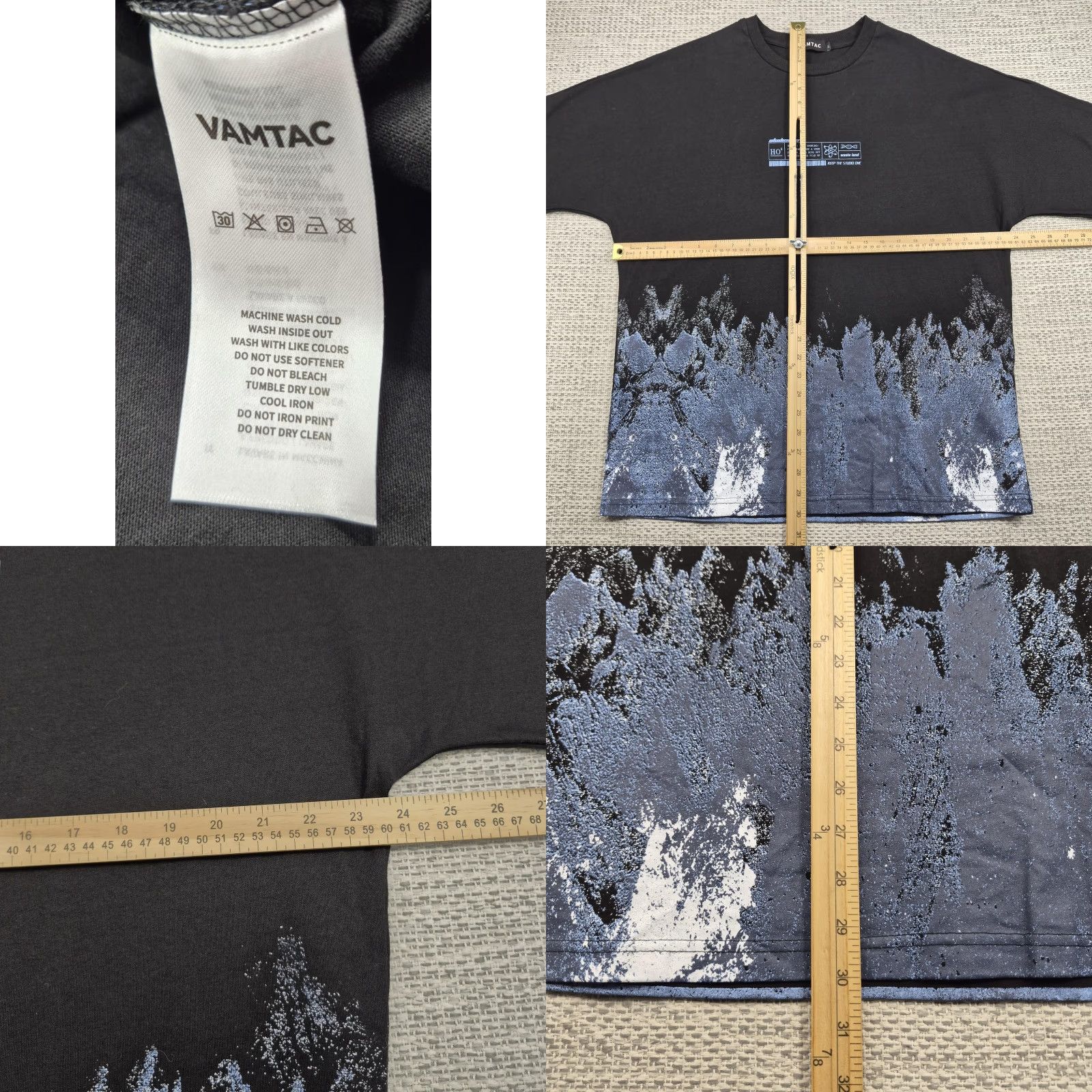 Vintage VAMTAC Shirt Mens 2XL Black - Graphic Tee Streetwear Shirt Mens 2XL Black VAMTAC Size US XXL / EU 58 / 5 - 8 Thumbnail