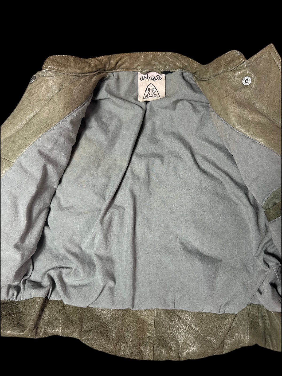 Japanese Brand × Vintage Vintage leather bomber jacket cropped avant garde like nfs Size XS / US 0-2 / IT 36-38 - 3 Thumbnail