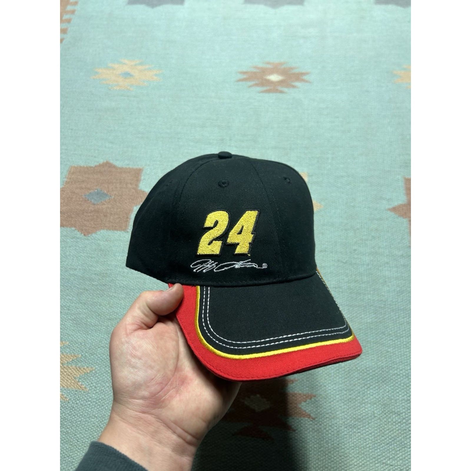 NASCAR VINTAGE strapback hat cap Jeff Gordon nascar 24 racing black adjustable NOS MEN Adjustable Black NASCAR Jeff Gordon 24 strapback cap Hat Mens Size ONE SIZE - 2 Thumbnail