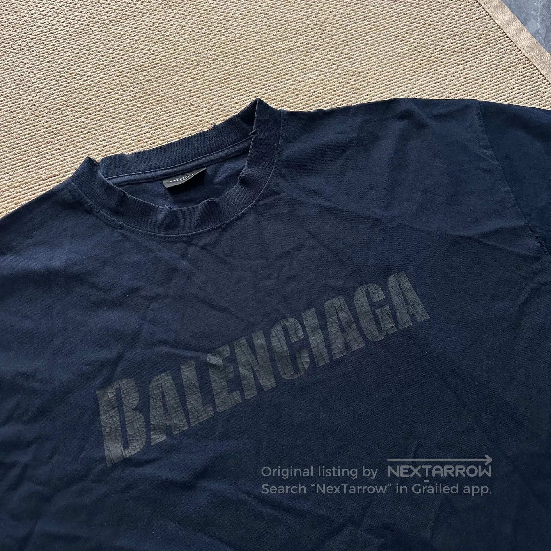 Balenciaga Balenciaga Distressed Blue Short Sleeve Tee. Size US S / EU 44-46 / 1 - 4 Thumbnail