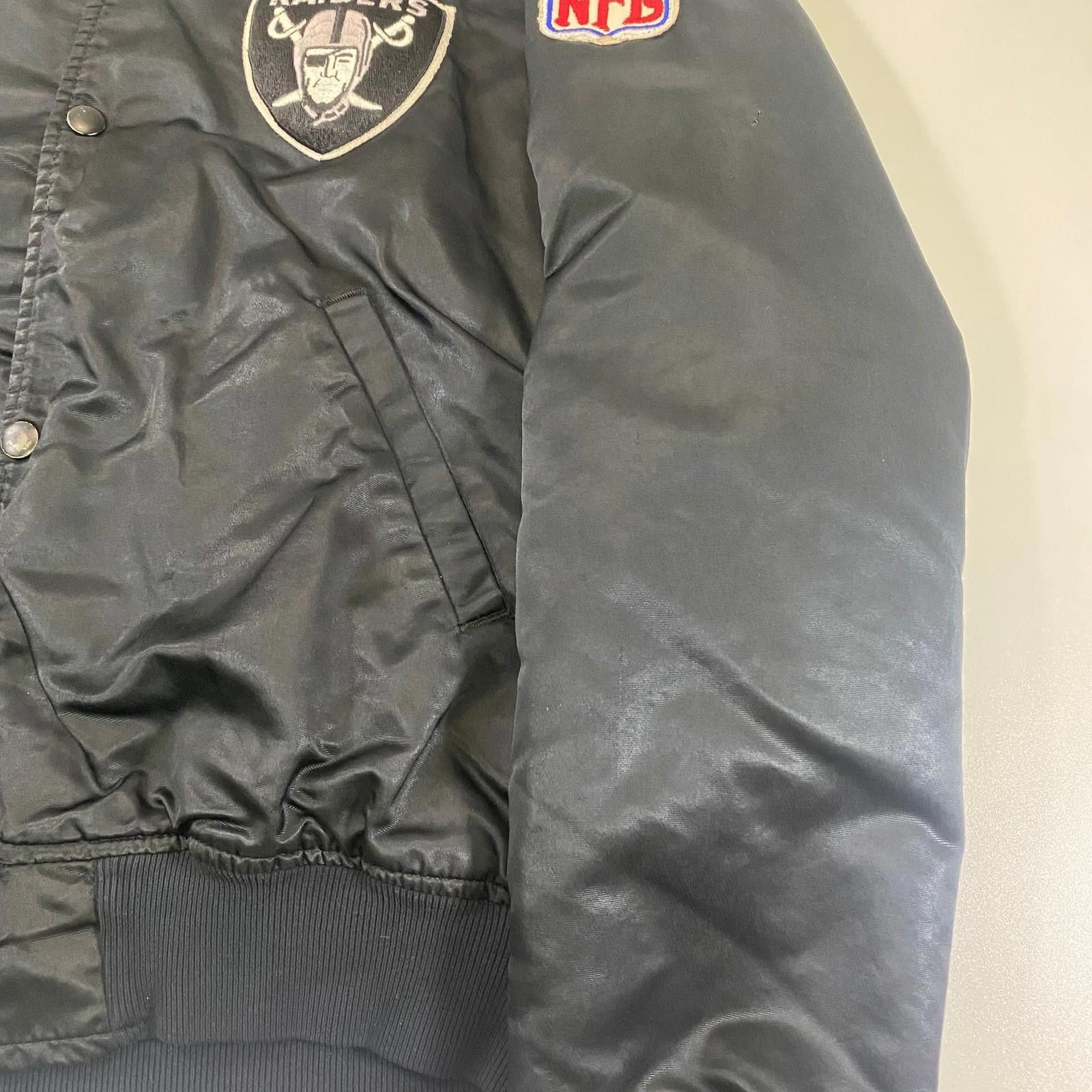 Starter Vintage Starter Oakland Raiders Satin Bomber Jacket Size US M / EU 48-50 / 2 - 2 Thumbnail