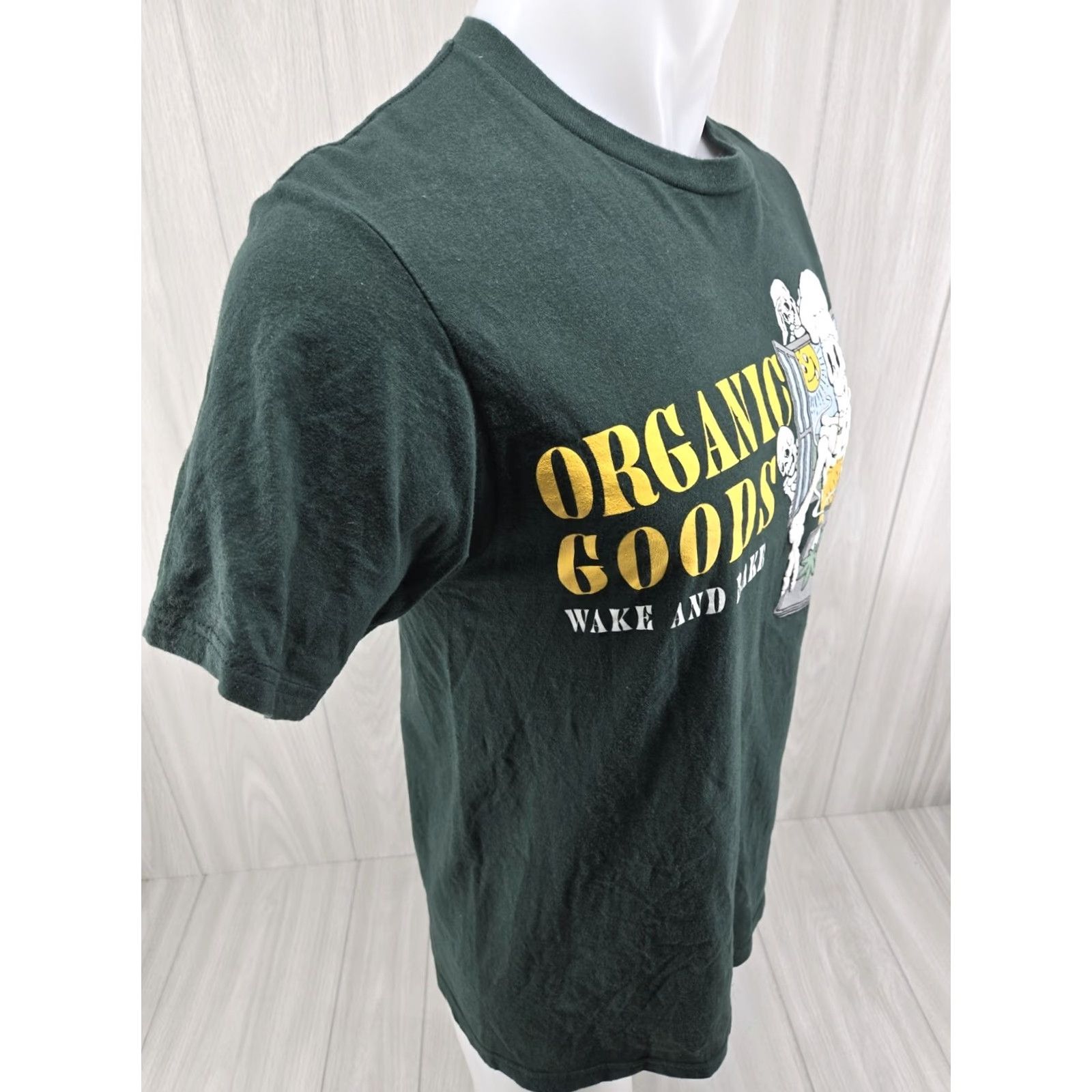 Vintage Eighty Eight Organic Goods Green T-Shirt Mens Size Medium Classic Fit Short Sleeve Round Neck Cotton Graphic Print Vintage No Size US M / EU 48-50 / 2 - 7 Thumbnail