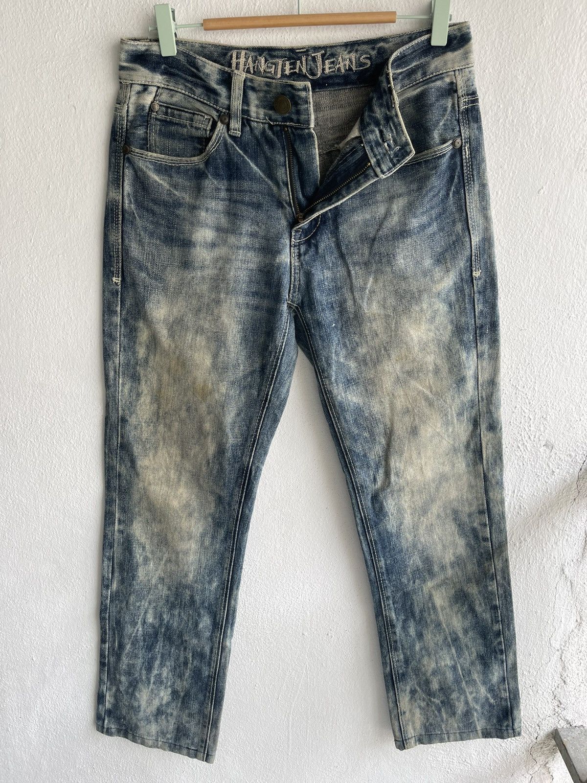Hang Ten × Japanese Brand × Vintage Hang Ten Acid Wash Denim Straight Cut y2k style Size US 30 / EU 46 - 4 Thumbnail