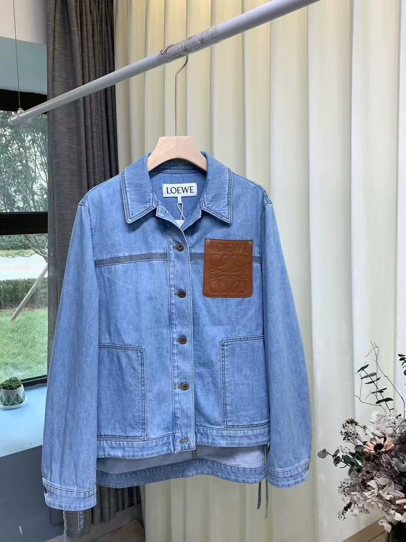 Loewe Loewe Patchwork leather logo denim coat Size XS / US 0-2 / IT 36-38 - 6 Thumbnail