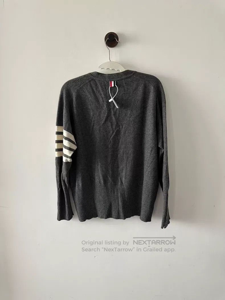 Thom Browne Thom Browne Medium Gray Cashmere Cardigan Size US XL / EU 56 / 4 - 2 Thumbnail