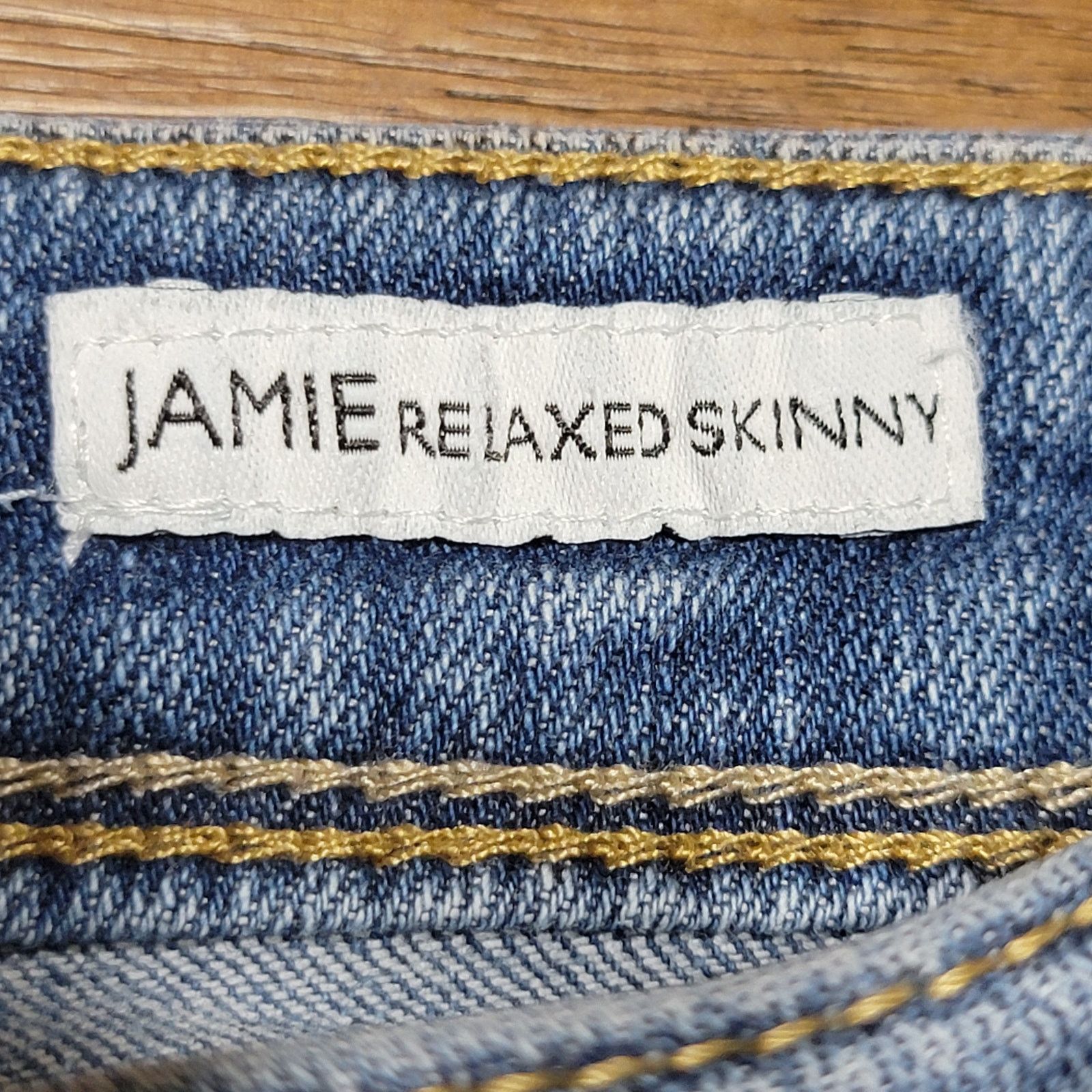 Other Black Daisy Relaxed Skinny w/ Rose Patches -9/29 (Junior) Size 31" - 6 Thumbnail