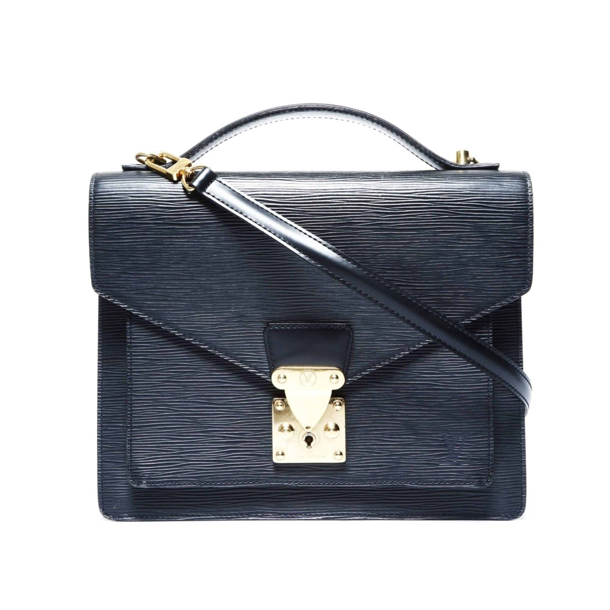 Louis Vuitton Louis Vuitton 2004 Epi Monceau Handbag in Black Size ONE SIZE - 1 Thumbnail