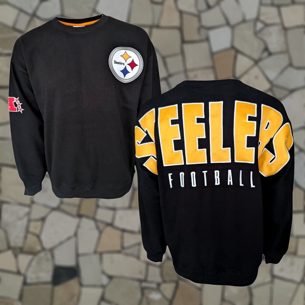 Mitchell & Ness Mitchell & Ness Throwback Crew – Pittsburgh Steelers XL Jumper Men Size US XL / EU 56 / 4 - 1 Thumbnail