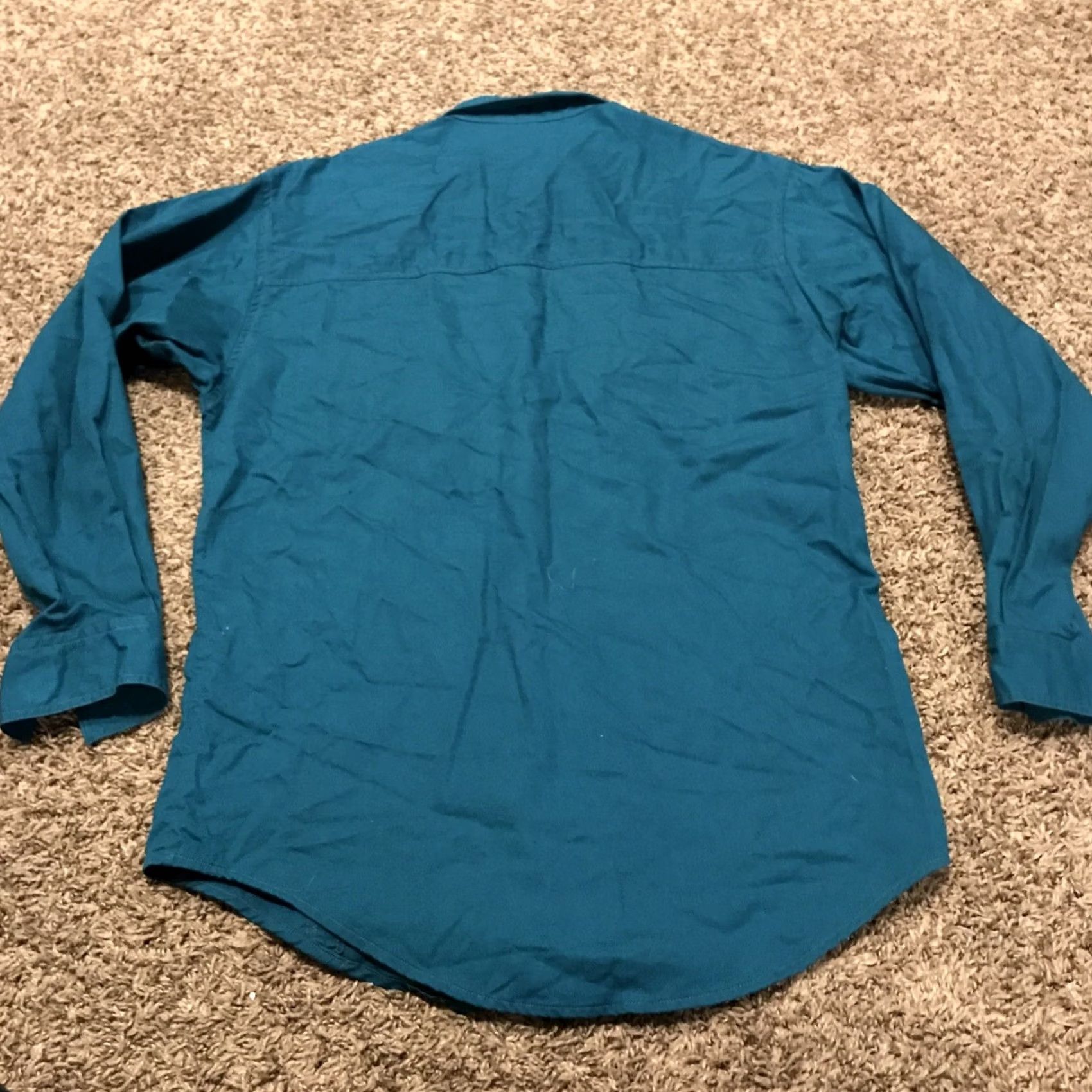 Vintage VINTAGE Ruff Hewn Women Button-Up Shirt Green S Cotton USA Long Sleeve Size S / US 4 / IT 40 - 3 Thumbnail