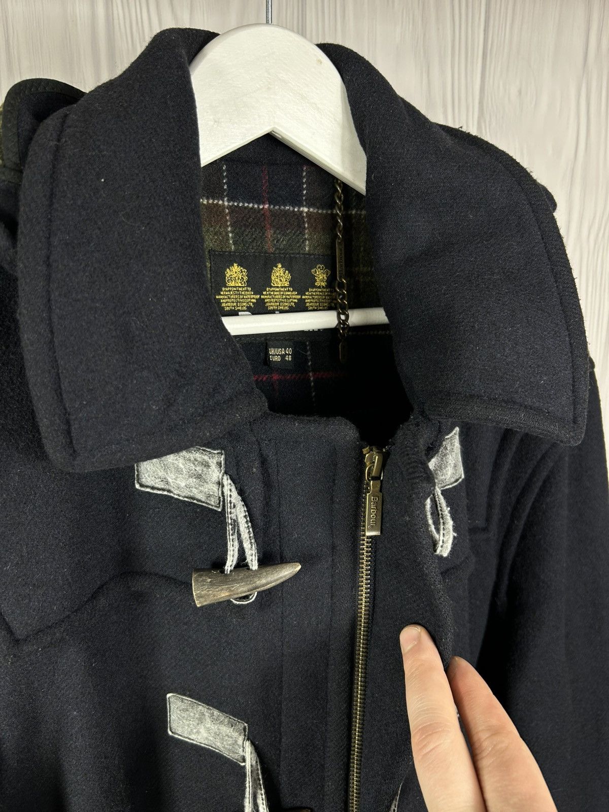 Barbour Barbour Duffle Wool Heavy Coat Size 40 Dark Blue Size US M / EU 48-50 / 2 - 11 Thumbnail