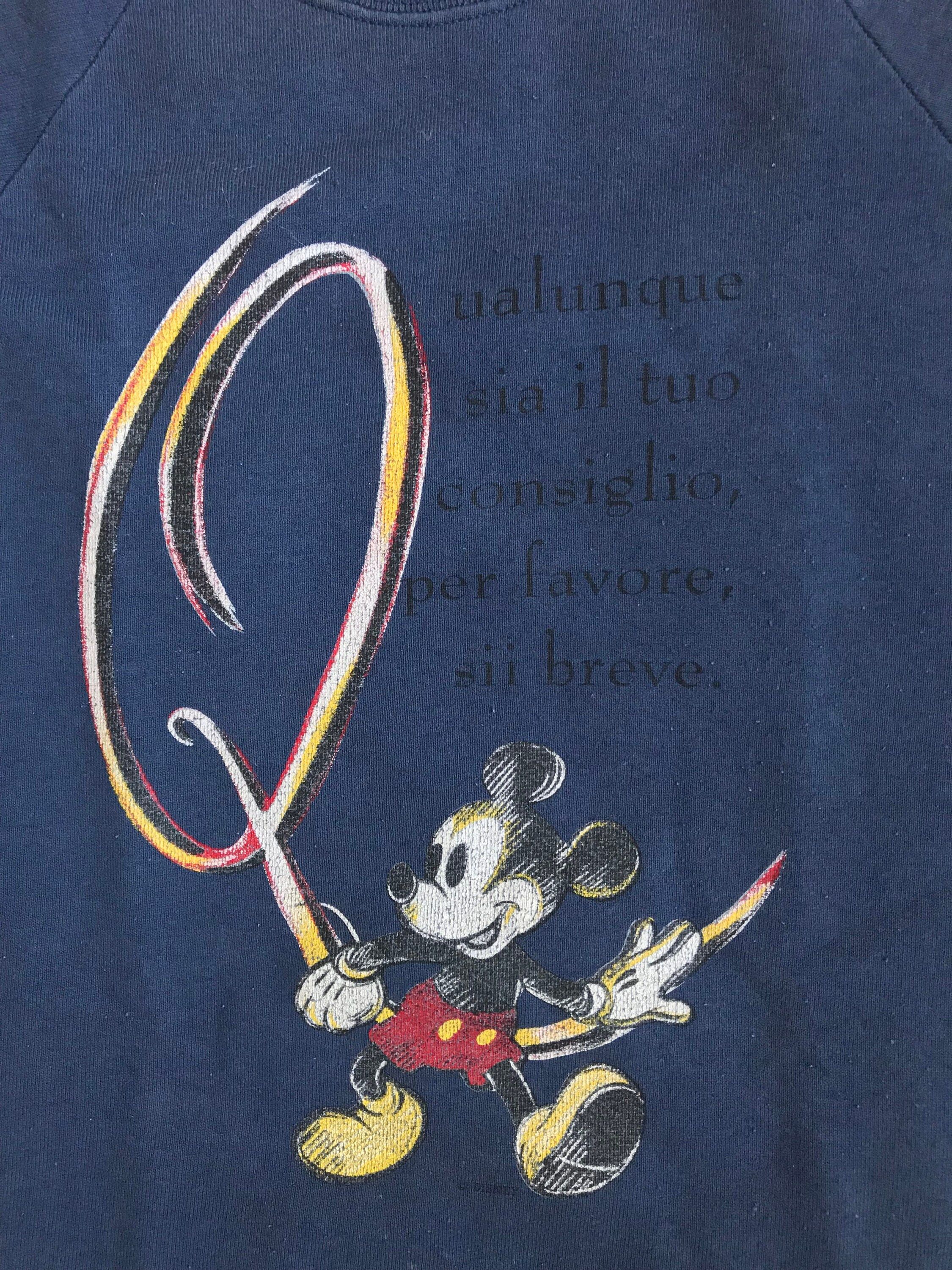 Disney Vintage 90s Disney Sweatshirt Crewneck Mickey Mouse Navy Size US M / EU 48-50 / 2 - 6 Thumbnail
