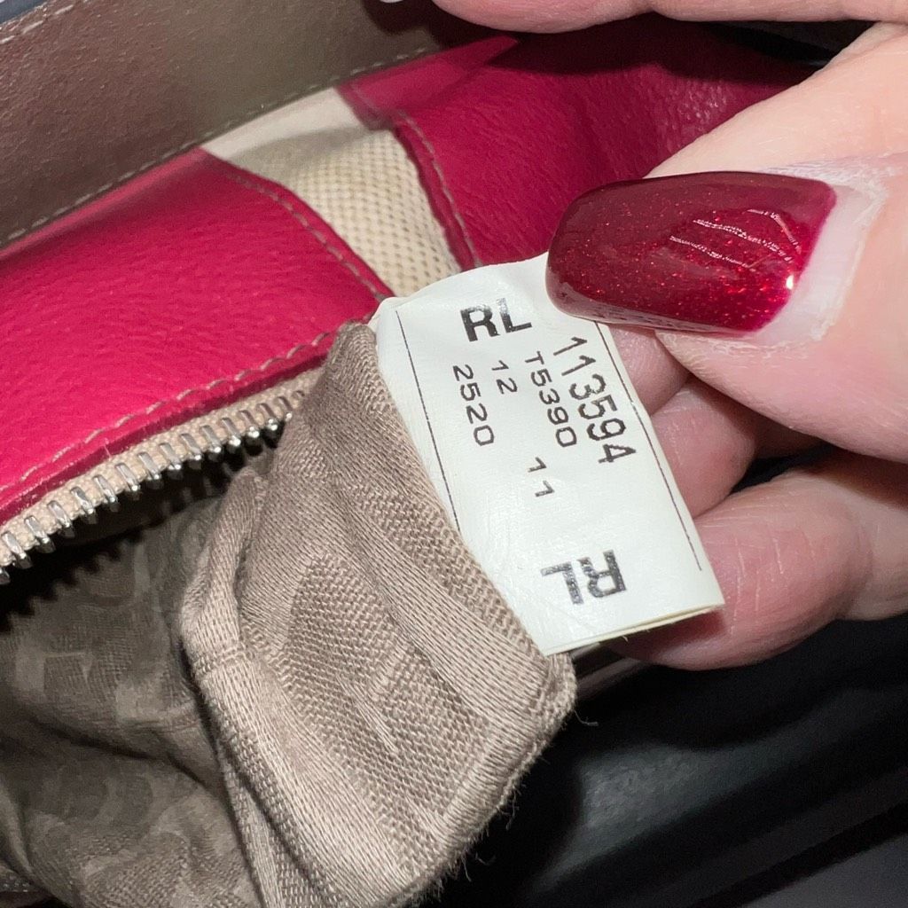Furla Furla Vintage Canvas And Hot Pink with Silver Snake Embossed Shoulder Strap Bag Size ONE SIZE - 16 Thumbnail
