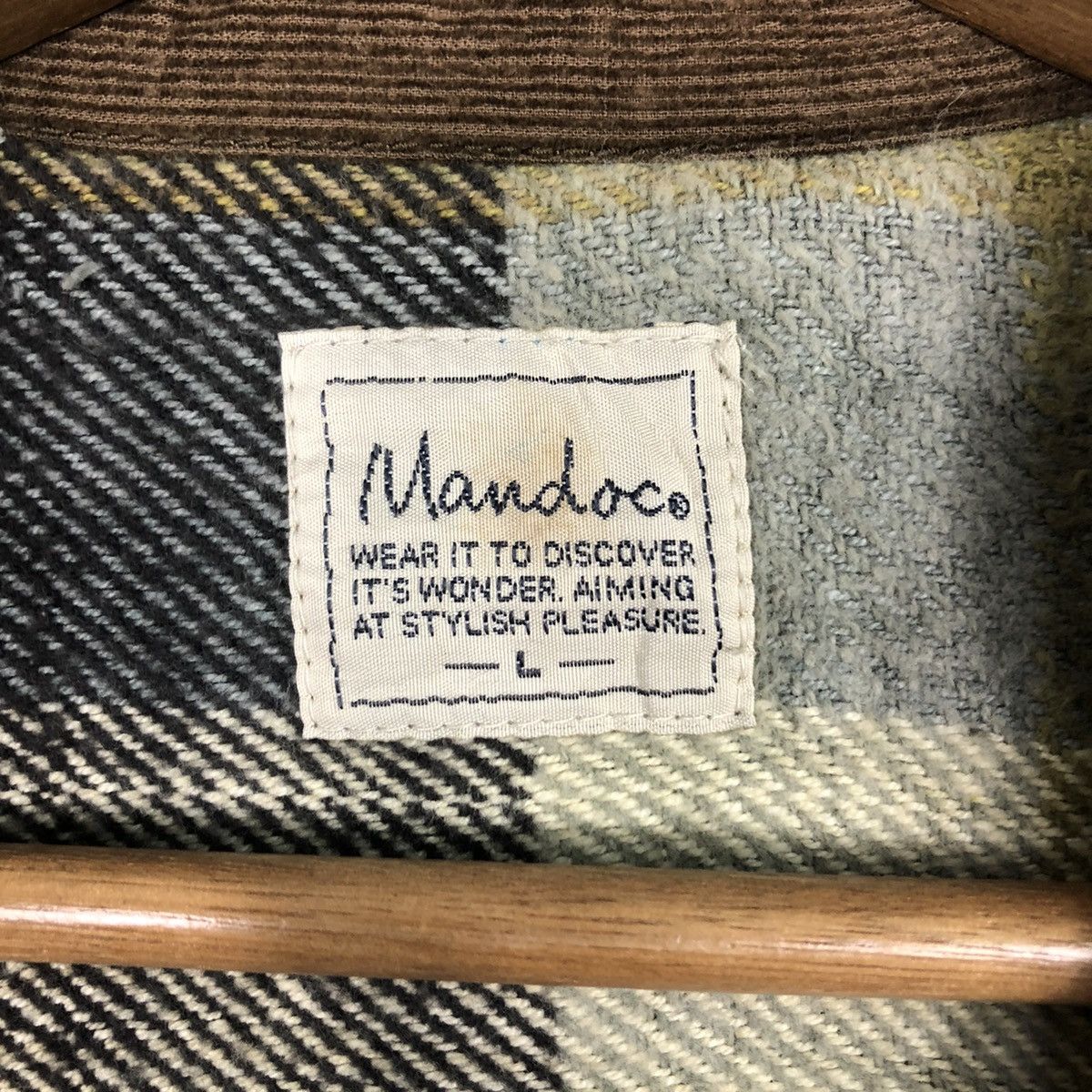 Japanese Brand 📌Vintage Wool Flannel Jacket Mandoc Tartan Issey Miyake Size US L / EU 52-54 / 3 - 17 Thumbnail