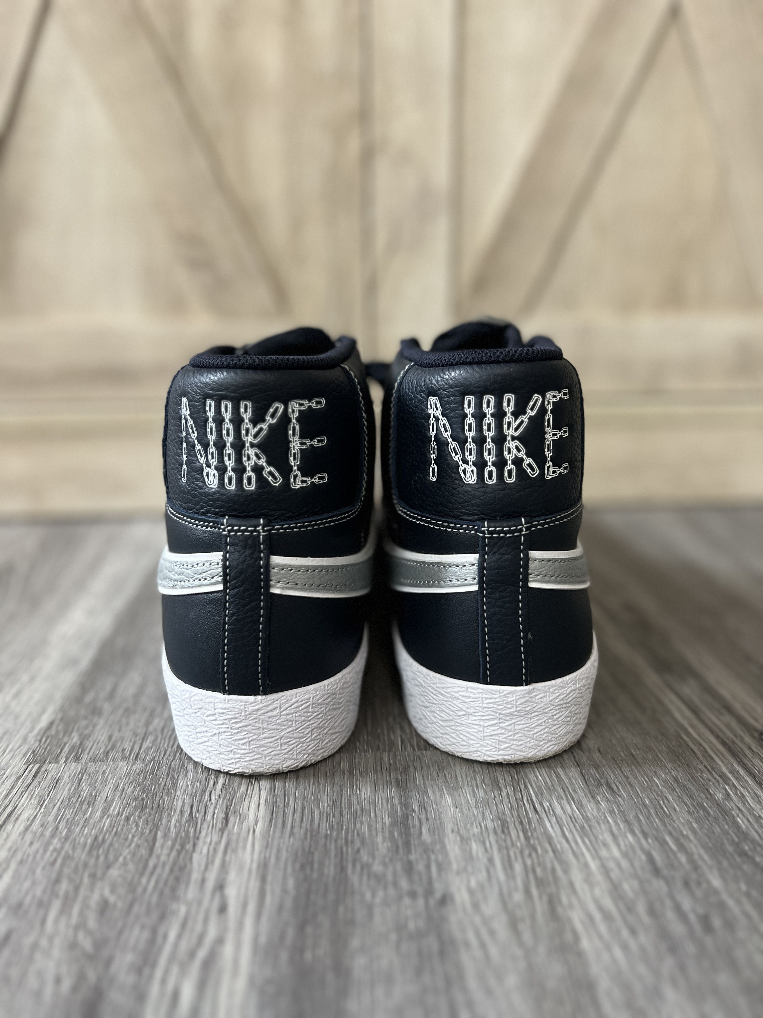 Nike Nike SB Zoom Blazer Mid Mason Silva Dark Obsidian Metallic Size US 12 / EU 45 - 4 Thumbnail