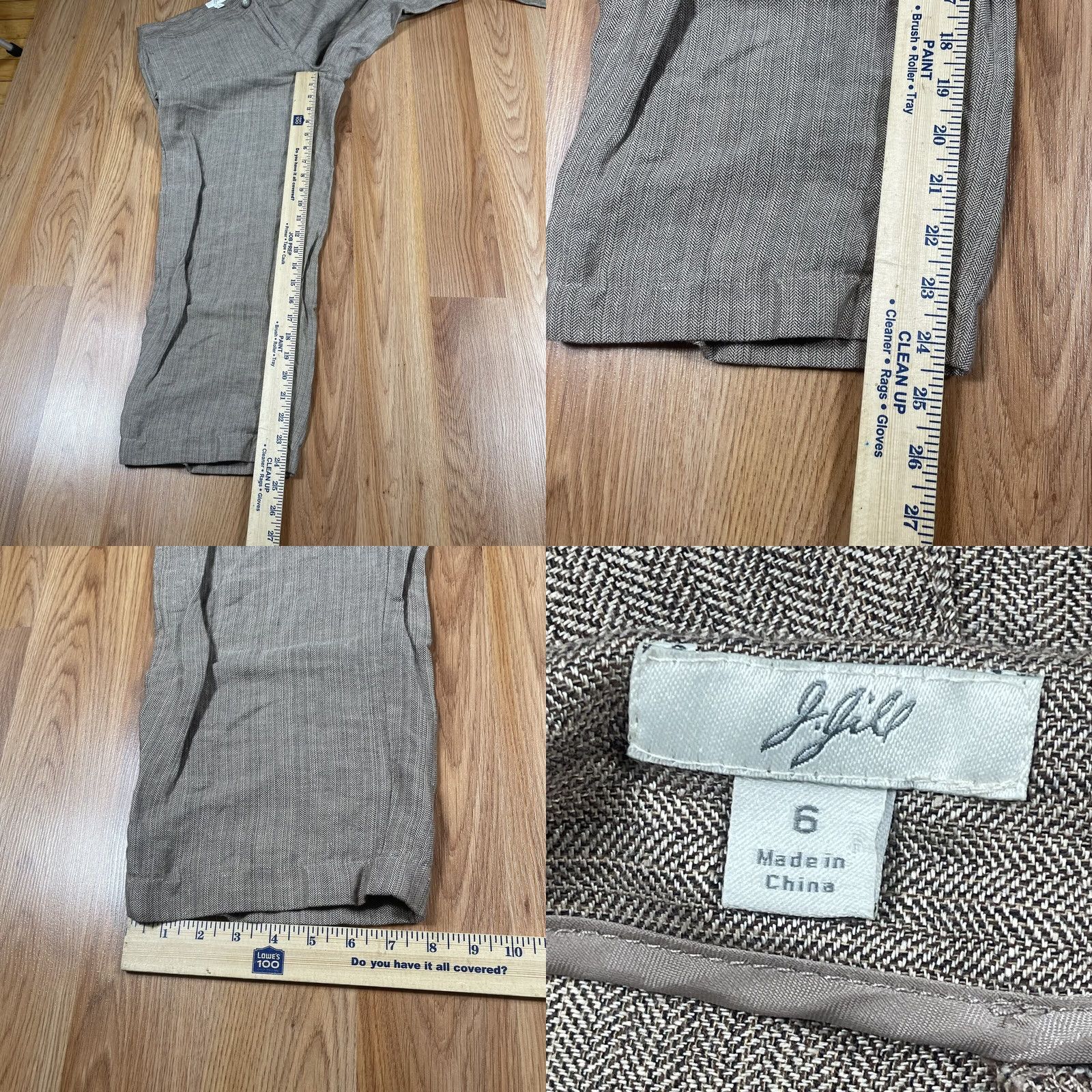 J. Jill J. Jill Pants Womens 6 Beige Linen Blend Straight Leg Below Waist Vintage? No (Follow rules) Size 28" / US 6 / IT 42 - 8 Thumbnail