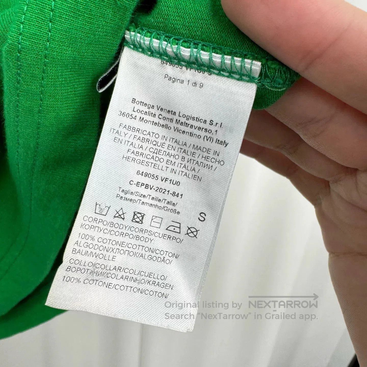 Bottega Veneta Bottega Veneta Embroidered Short Sleeve Green Tee. Size US S / EU 44-46 / 1 - 8 Thumbnail