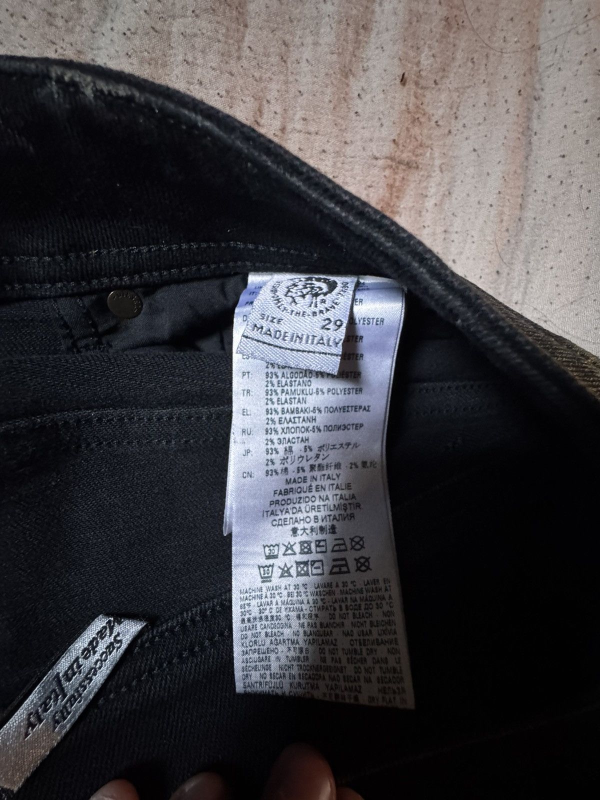 Diesel Diesel Black Jeans 2% Spandex Size US 29 - 11 Thumbnail