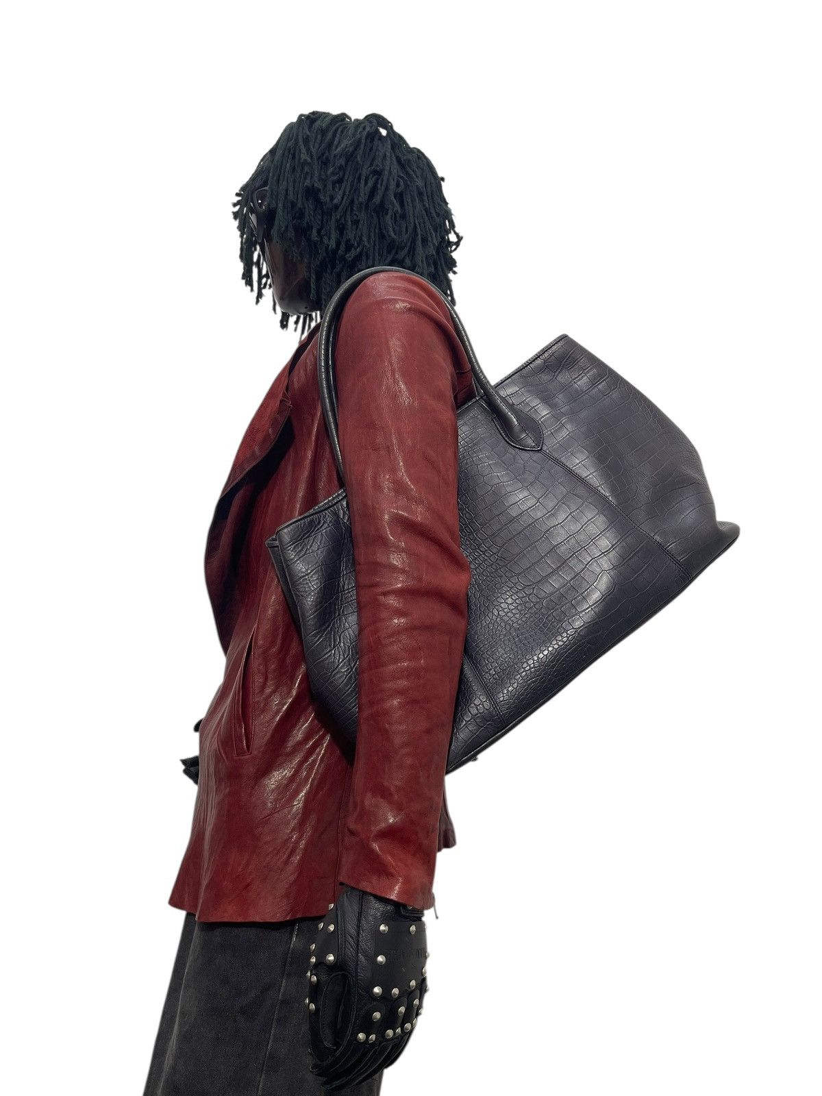 United Arrows Crocodile Embossed Leather United Arrows Tote Bag 8🟩 Size ONE SIZE - 1 Thumbnail