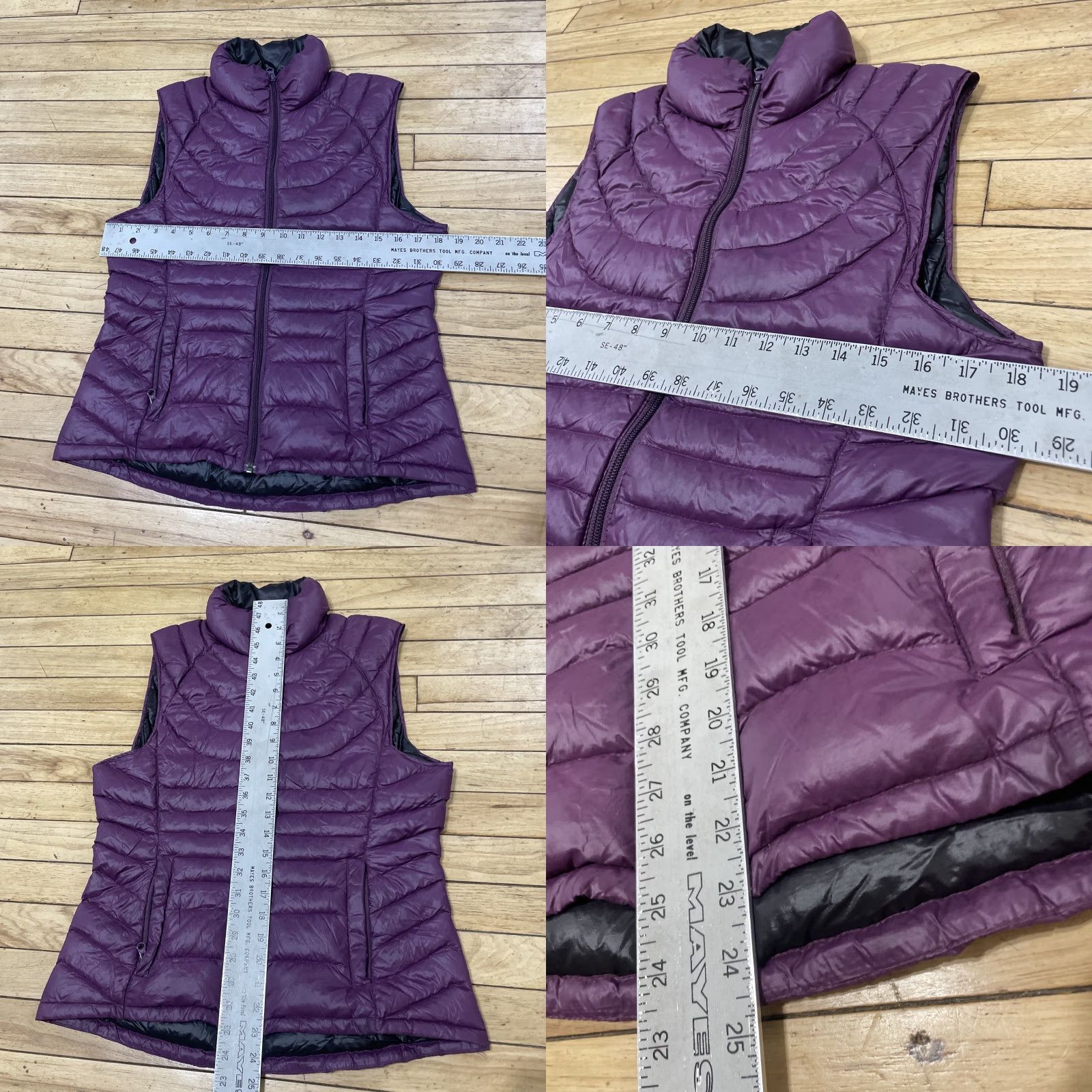 Vintage VINTAGE Bernardo Vest Goose Down Ultra Light Puffer Women S Purple Baffled Zip McBling Size S / US 4 / IT 40 - 8 Thumbnail