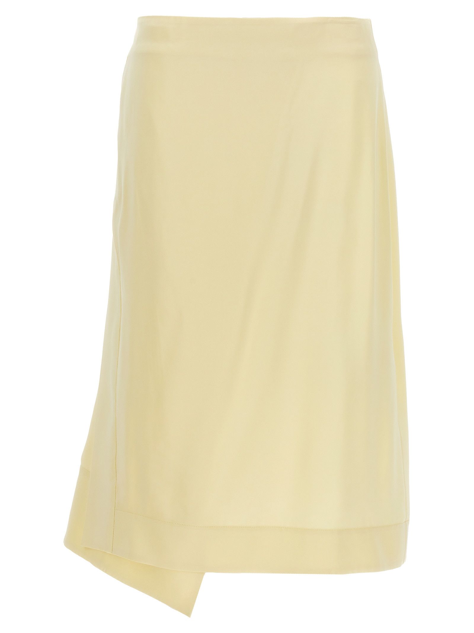 Jil Sander Satin Skirt With Side Slit Size 30" / US 8 / IT 44 - 1 Thumbnail