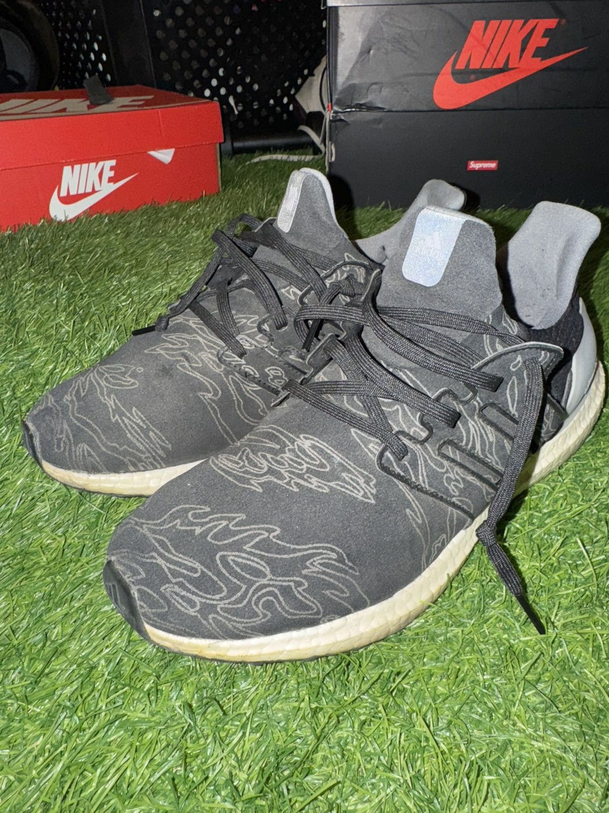 Adidas × Undefeated Adidas Ultra Boost x Undefeated Black Clear Onix Sneakers Size US 9.5 / EU 42-43 - 3 Thumbnail