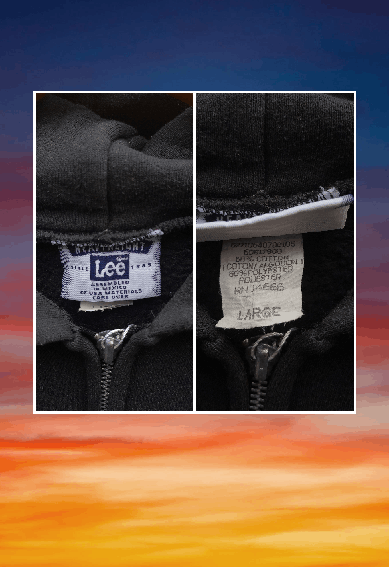Lee Vintage 90s Streetwear Lee blank hoodie rap tee style Size US L / EU 52-54 / 3 - 3 Thumbnail