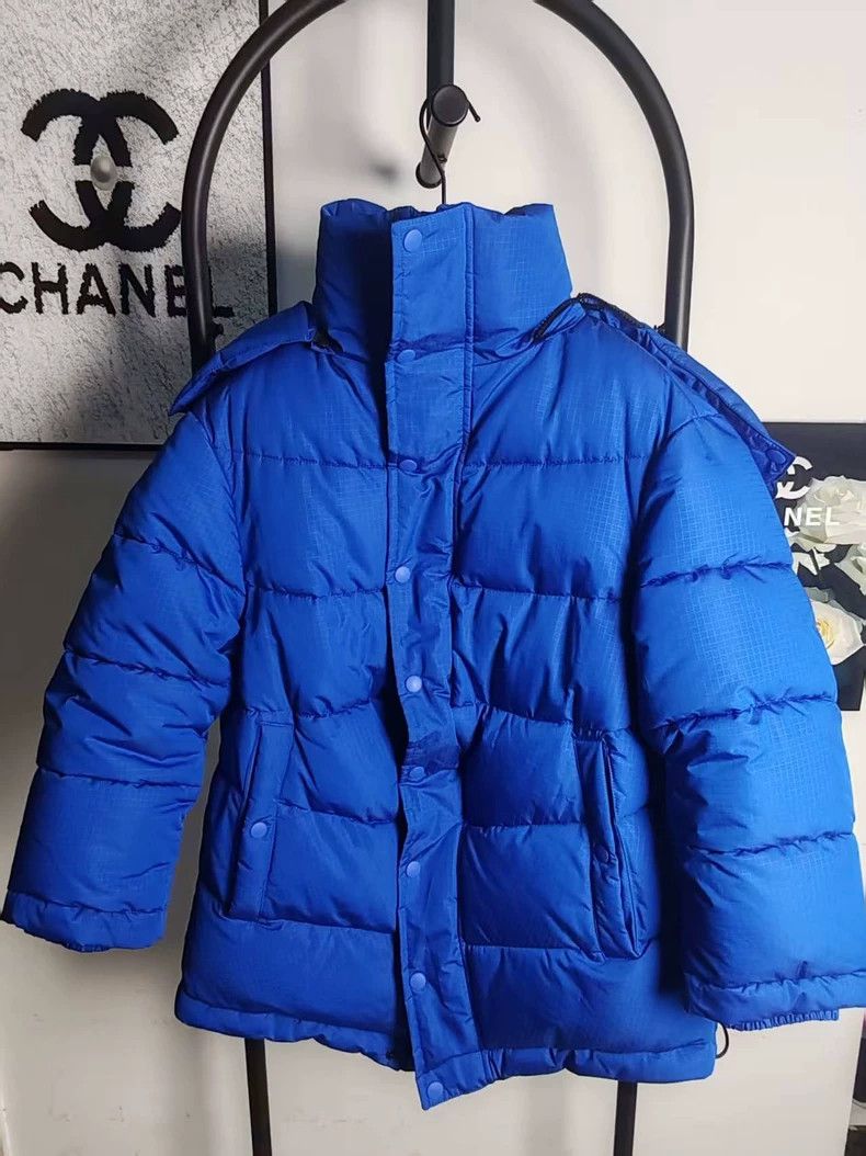 Balenciaga Balenciaga Blue Hooded Cotton Coat - dmc Size US XS / EU 42 / 0 - 1 Thumbnail