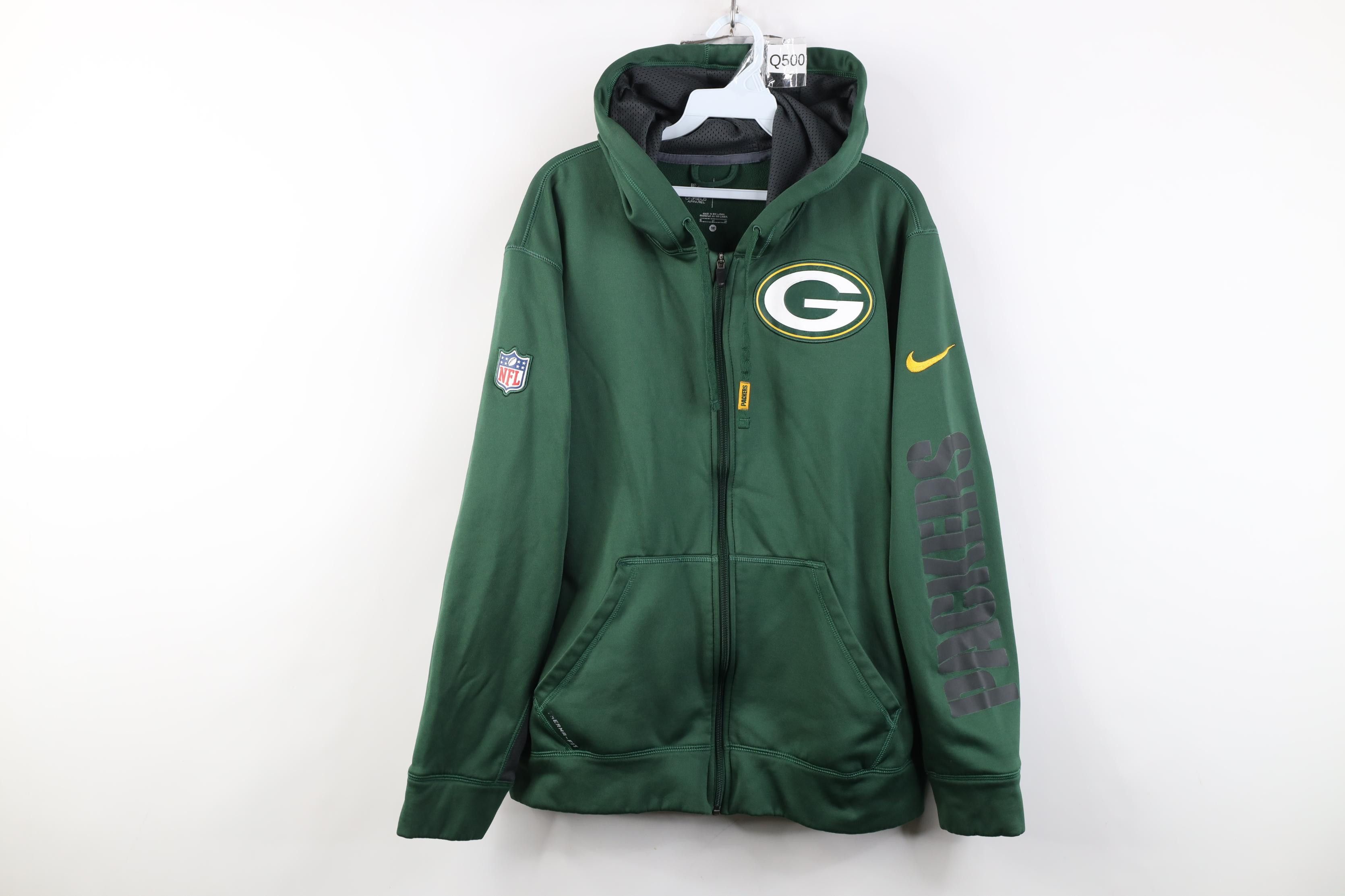 Nike Nike On Field Green Bay Packers Football Hoodie Sweatshirt Size US M / EU 48-50 / 2 - 1 Thumbnail