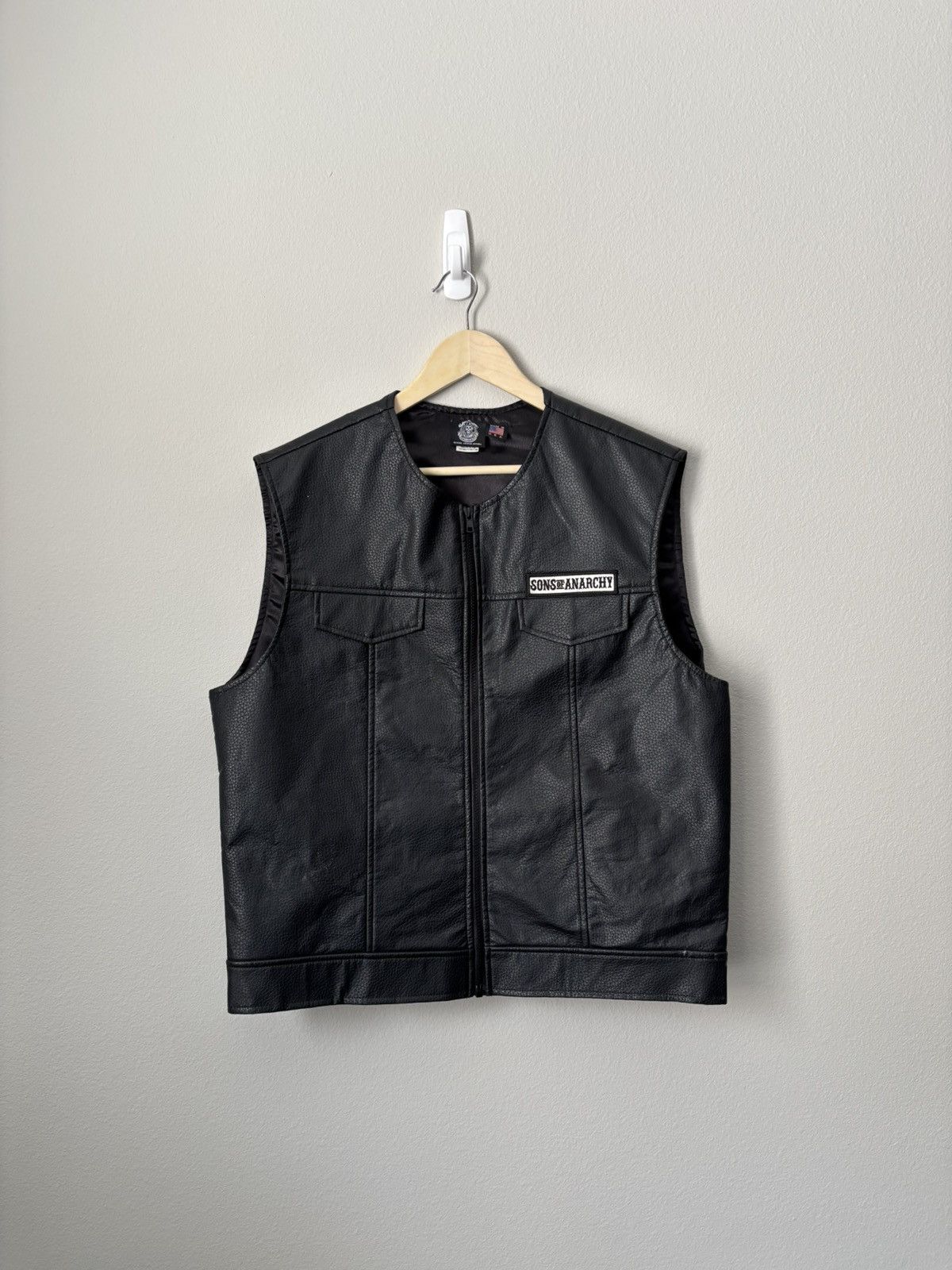 Vintage Vintage RARE SONS OF ANARCHY BLACK FAUX LEATHER VEST Size US L / EU 52-54 / 3 - 2 Thumbnail