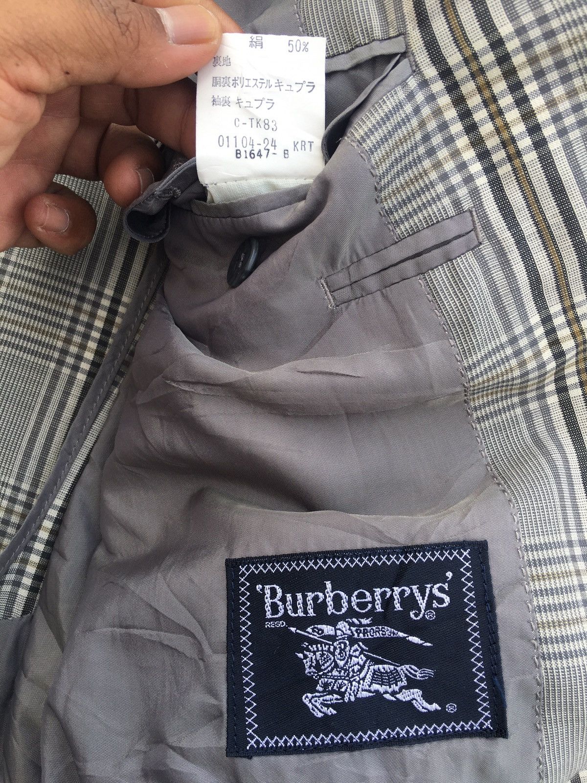 Burberry Rare Vintage Burberry Checkered Blazer Size 36R - 13 Thumbnail