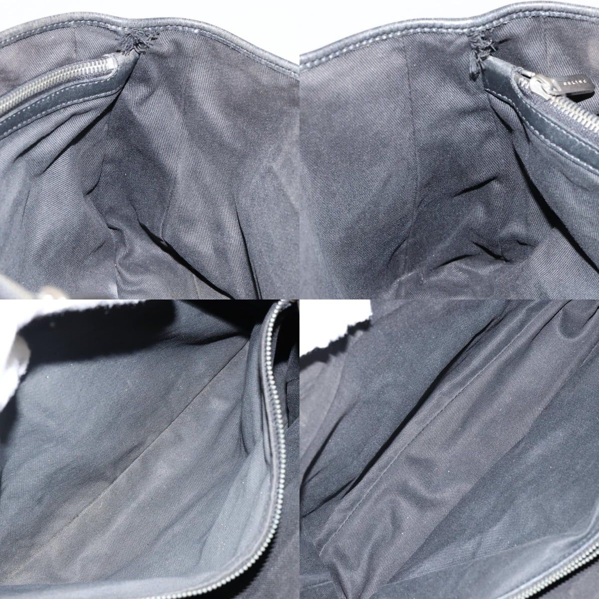 Celine CELINE Macadam Canvas Boogie Hand Bag Dark Brown Black Size ONE SIZE - 12 Thumbnail