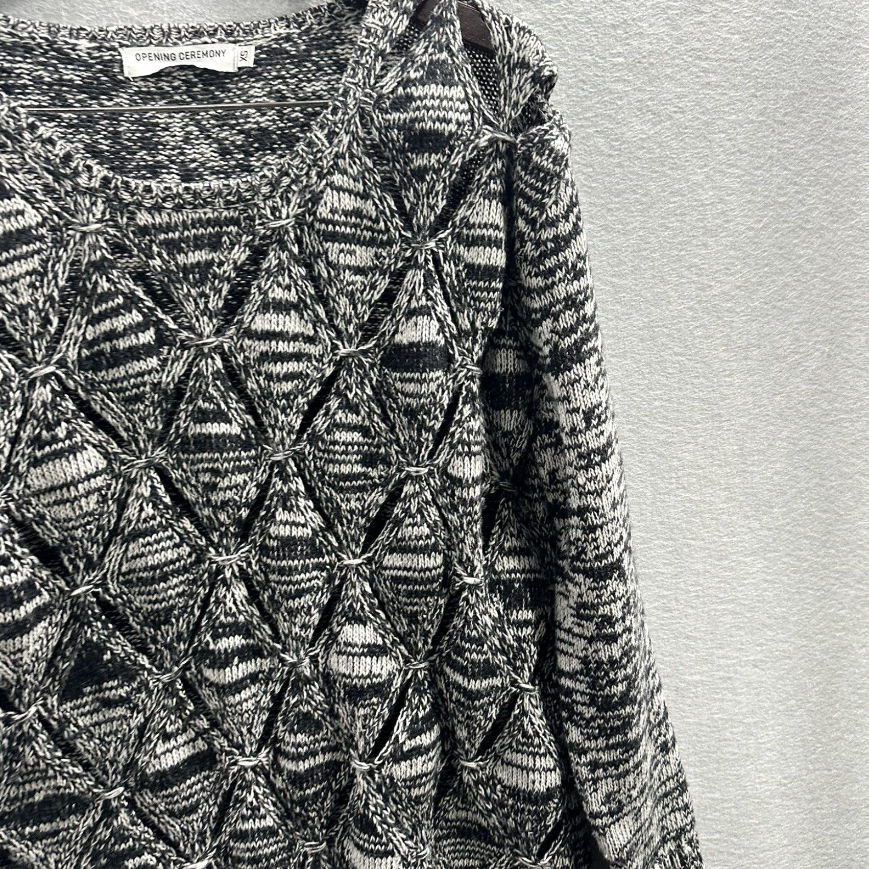 Opening Ceremony Opening Ceremony Sweater Womens XS Gray Round Neck Long Sleeve Knit Pullover Casual Minimalist Quiet Luxury 90s? Size XS / US 0-2 / IT 36-38 - 3 Thumbnail