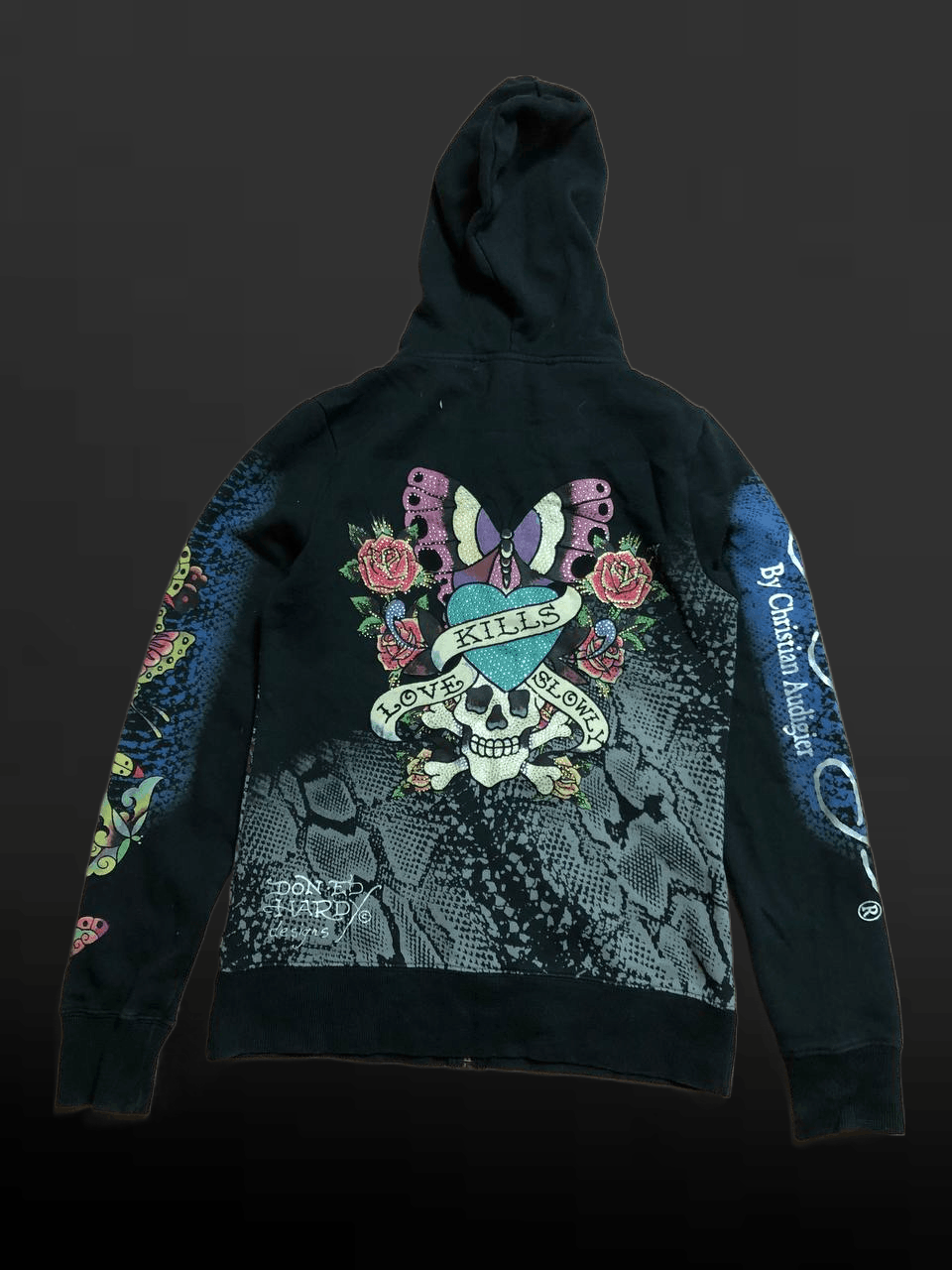 Ed Hardy Ed Hardy Vintage Y2K Love Kills Slowly Skull ZIP UP HOODIE Size S / US 4 / IT 40 - 1 Thumbnail