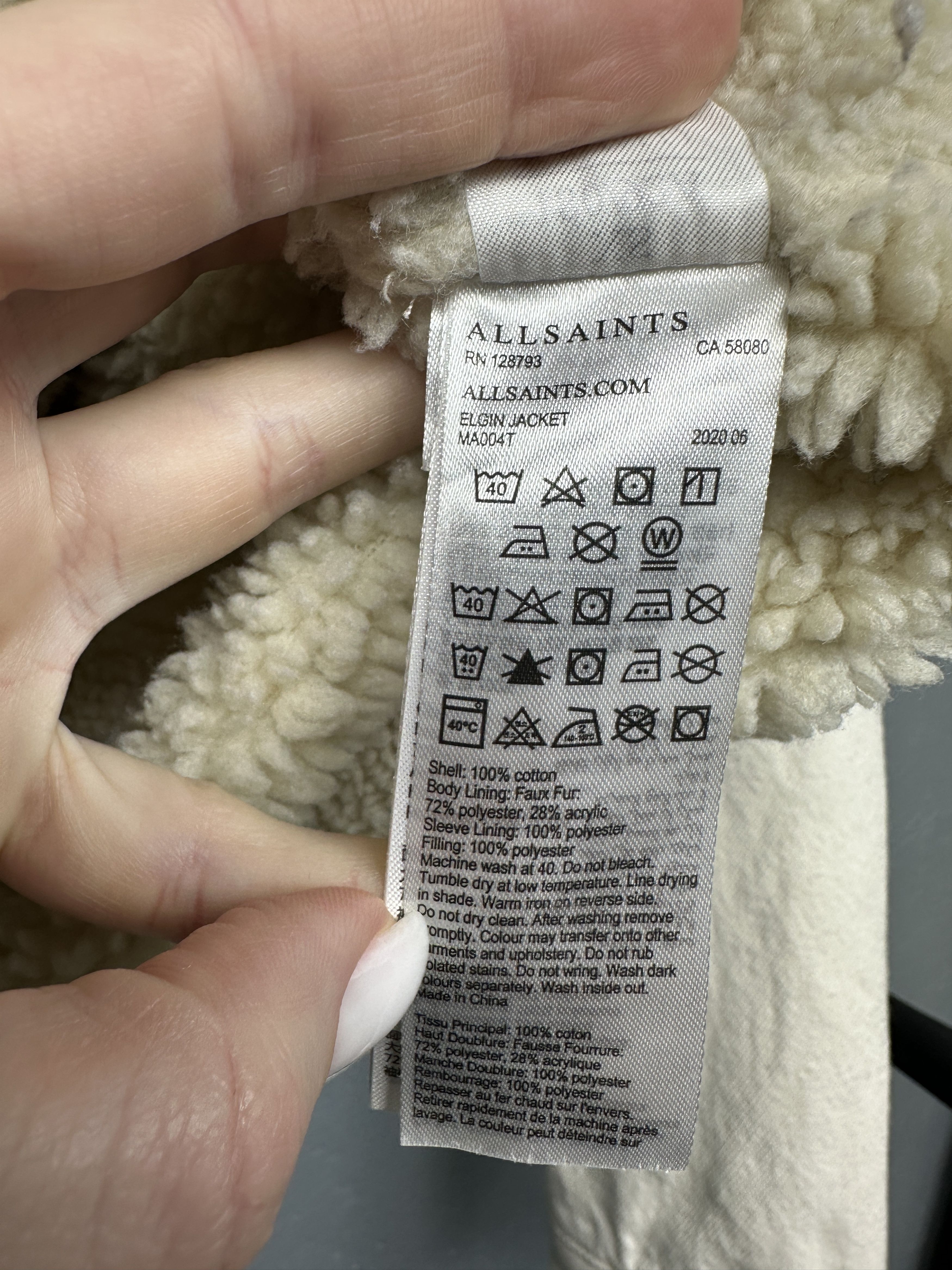 Allsaints Allsaints Elgin Mens Denim Sherpa Jacket Size US XS / EU 42 / 0 - 4 Thumbnail